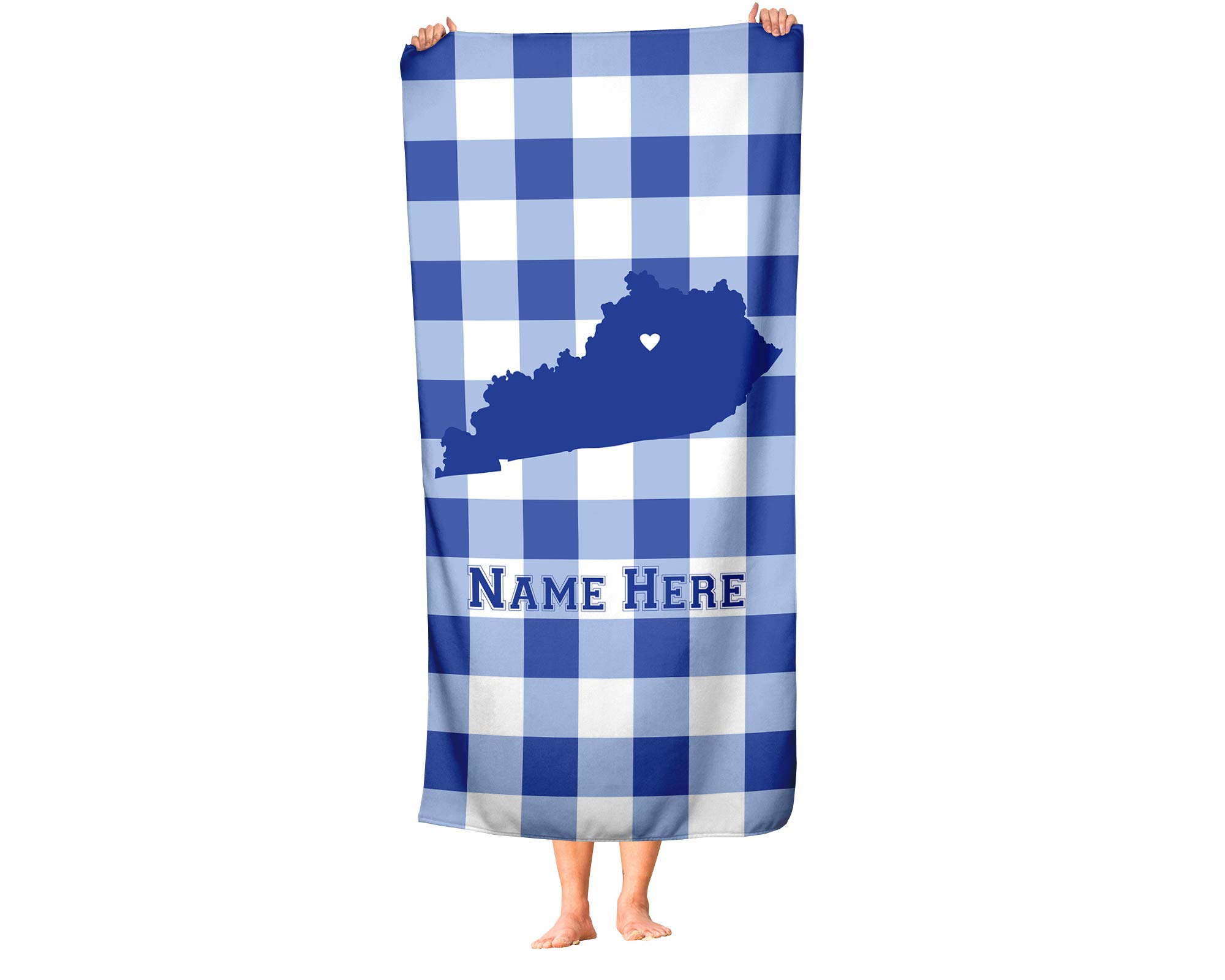 Custom Lexington Kentucky State Pride Beach & Bath Towel - Personalized Medium & Large Towels for Adults & Kids - Perfect for College Football & Basketball Fans, Beach Trips, Pool Parties & Home Decor