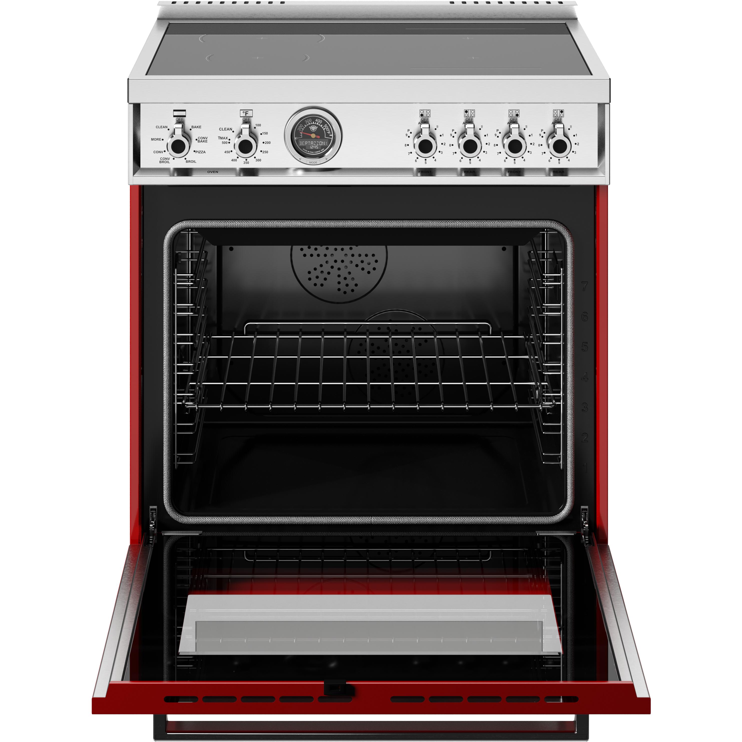 Bertazzoni PRO304IFEPROT 30 Inch Freestanding Induction Range - Professional Italian Kitchen Appliance for Modern Home Cooking & Entertaining