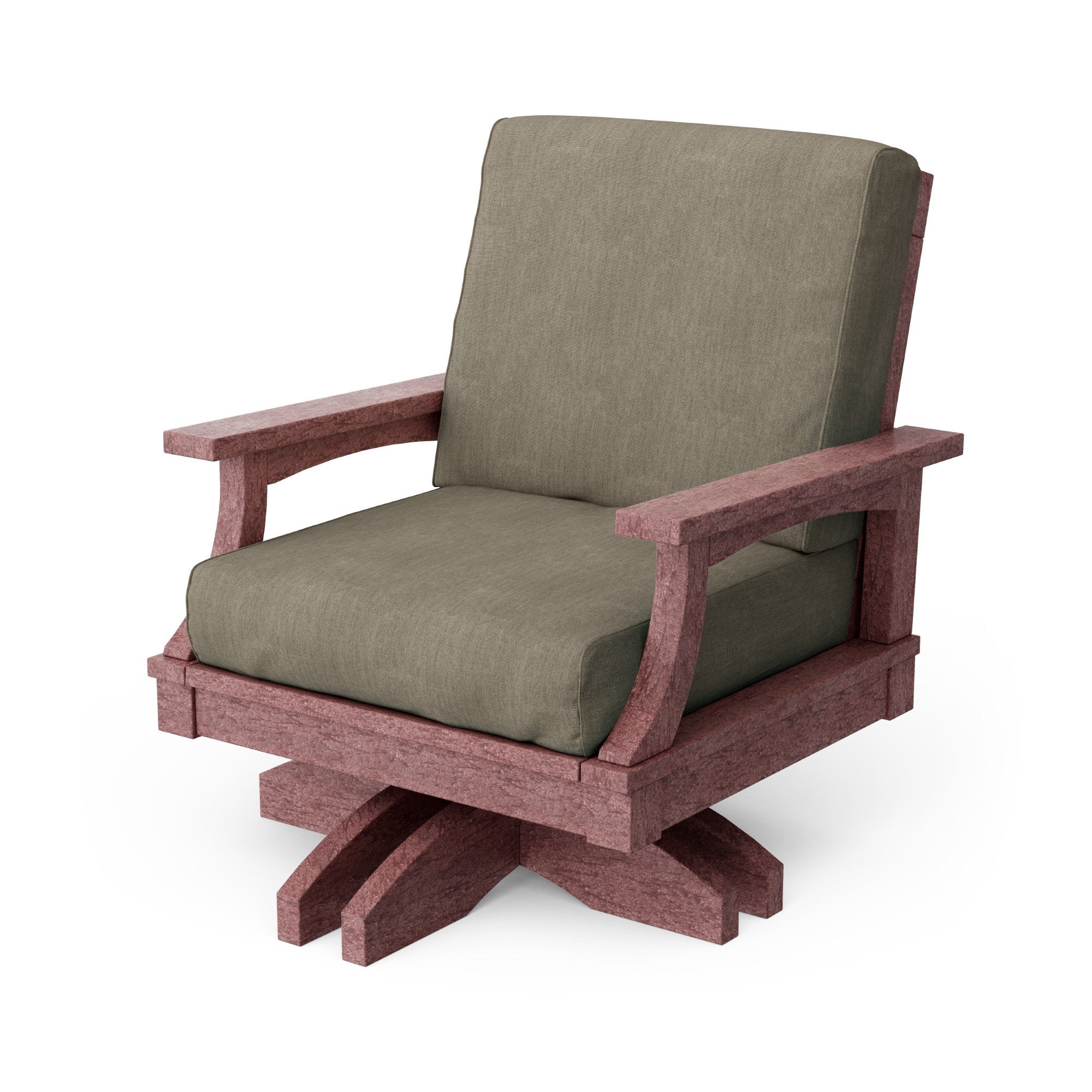 Heritage Deep Seating Swivel Chair - 360° Rotating Patio Lounge Chair with Cushions, Weather-Resistant Outdoor Furniture for Garden, Poolside & Backyard Relaxation