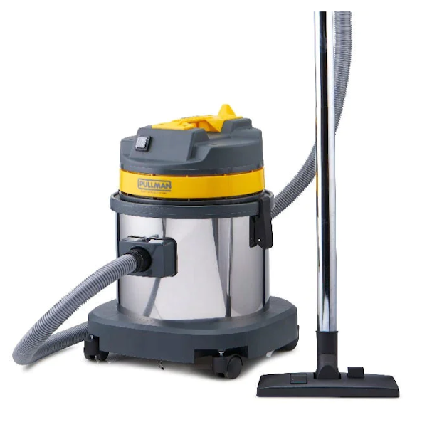 Pullman CB15 SS Commercial Wet Dry Vacuum Cleaner - Heavy Duty Stainless Steel for Industrial, Workshop & Home Cleaning