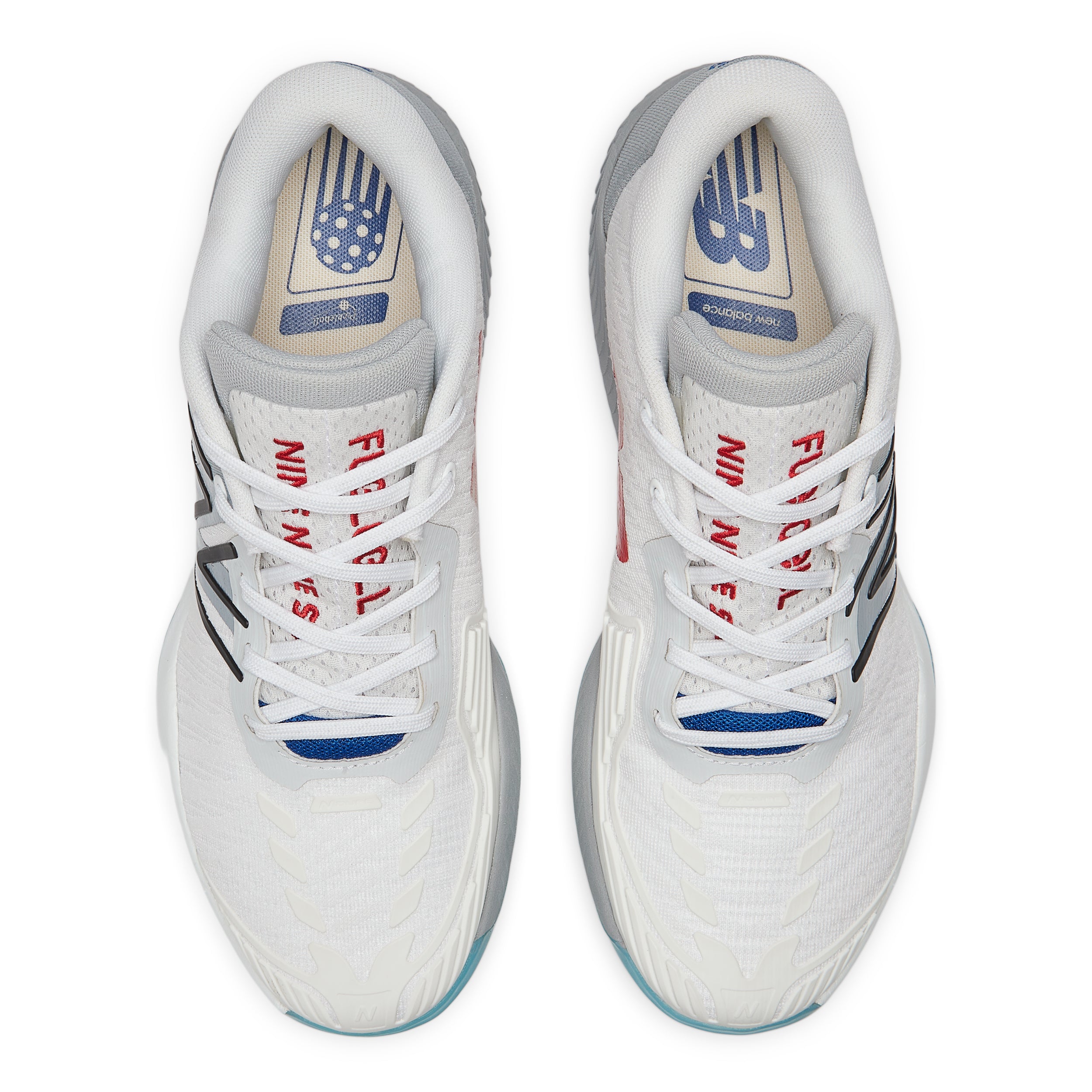Men's New Balance FuelCell 996 v5 Pickleball Shoes - White/Grey/Team Royal | Lightweight Performance Court Shoes for Pickleball & Tennis | Perfect for Competitive Play & Casual Wear