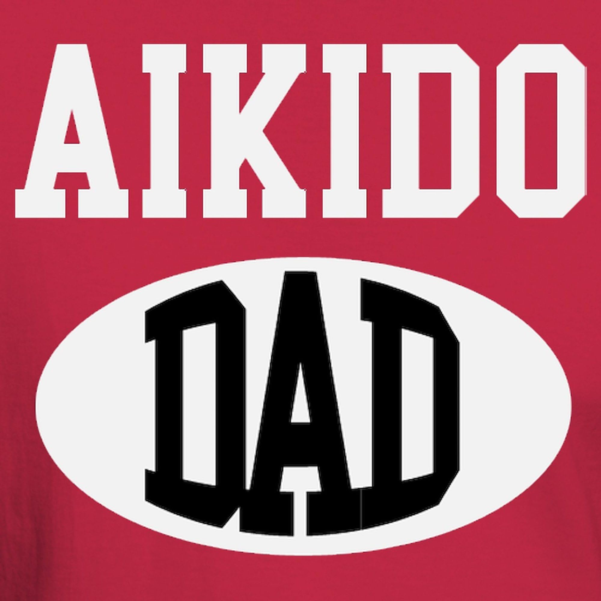 Aikido Dad Dark T-Shirt for Men - 100% Cotton Classic Graphic Tee | Perfect for Martial Arts Training, Casual Wear & Gifts