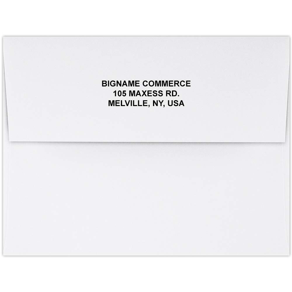 Custom Printed LUXPaper A4 Invitation Envelopes - 50 Pack (4 1/4 x 6 1/4) with Return Address on Back Flap - 24 lb Bright White for 4x6 Cards | Perfect for Weddings, Parties & Business Events