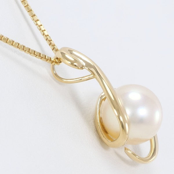 18K Yellow Gold Pearl Necklace for Women - Elegant Bridal Jewelry, Wedding Gift & Anniversary Present - Perfect for Formal Events, Date Nights & Special Occasions