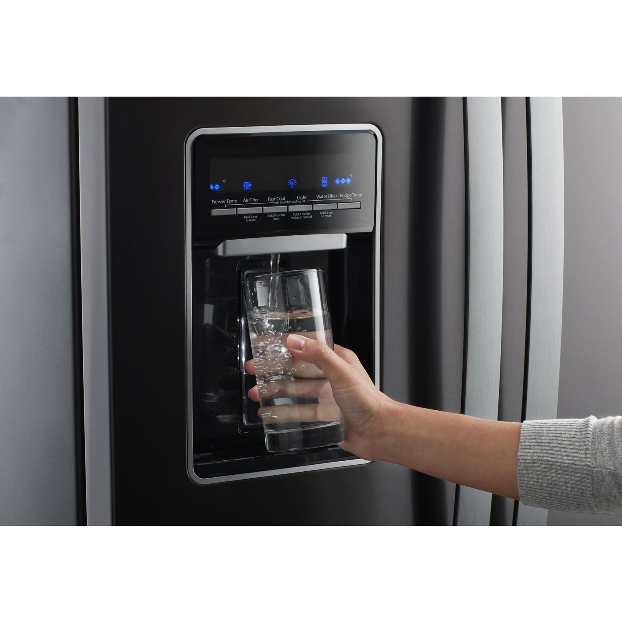Whirlpool WRF560SEHV 36 Inch French Door Refrigerator - Black Stainless Steel, Energy Star Certified, Spacious Interior for Large Families, Perfect for Modern Kitchens & Open Floor Plans