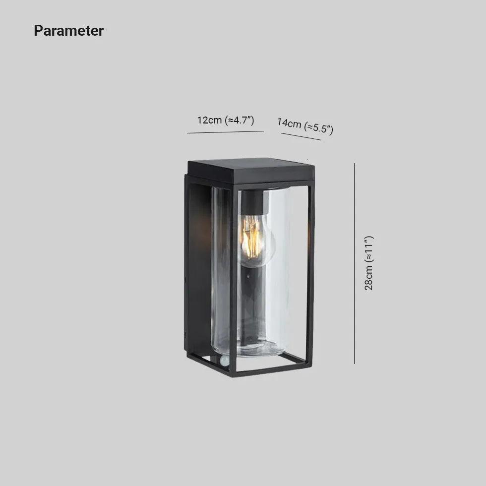 Black Solar Outdoor Wall Lantern - Waterproof & Energy-Efficient for Patio, Garden, Porch Lighting | Perfect for Backyard, Deck, and Pathway Illumination