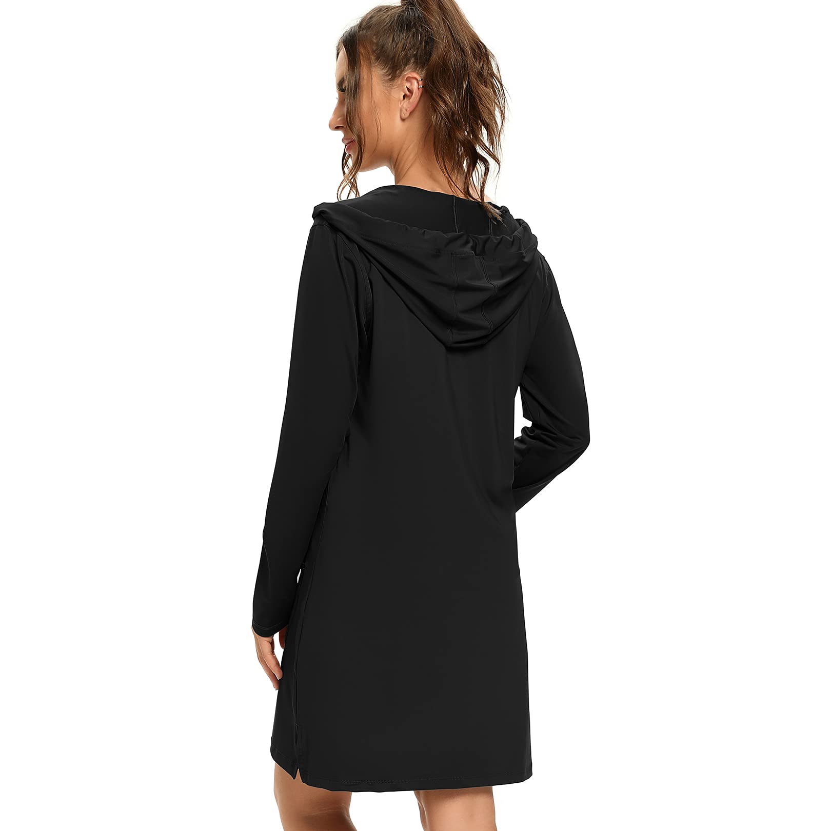 Toomett Women's UPF 50+ Sun Protection Cover-Up Dress - Long Sleeve SPF Shirt for Beach, Hiking, Running & Fishing | Lightweight Hoodie for Outdoor Activities & Water Sports