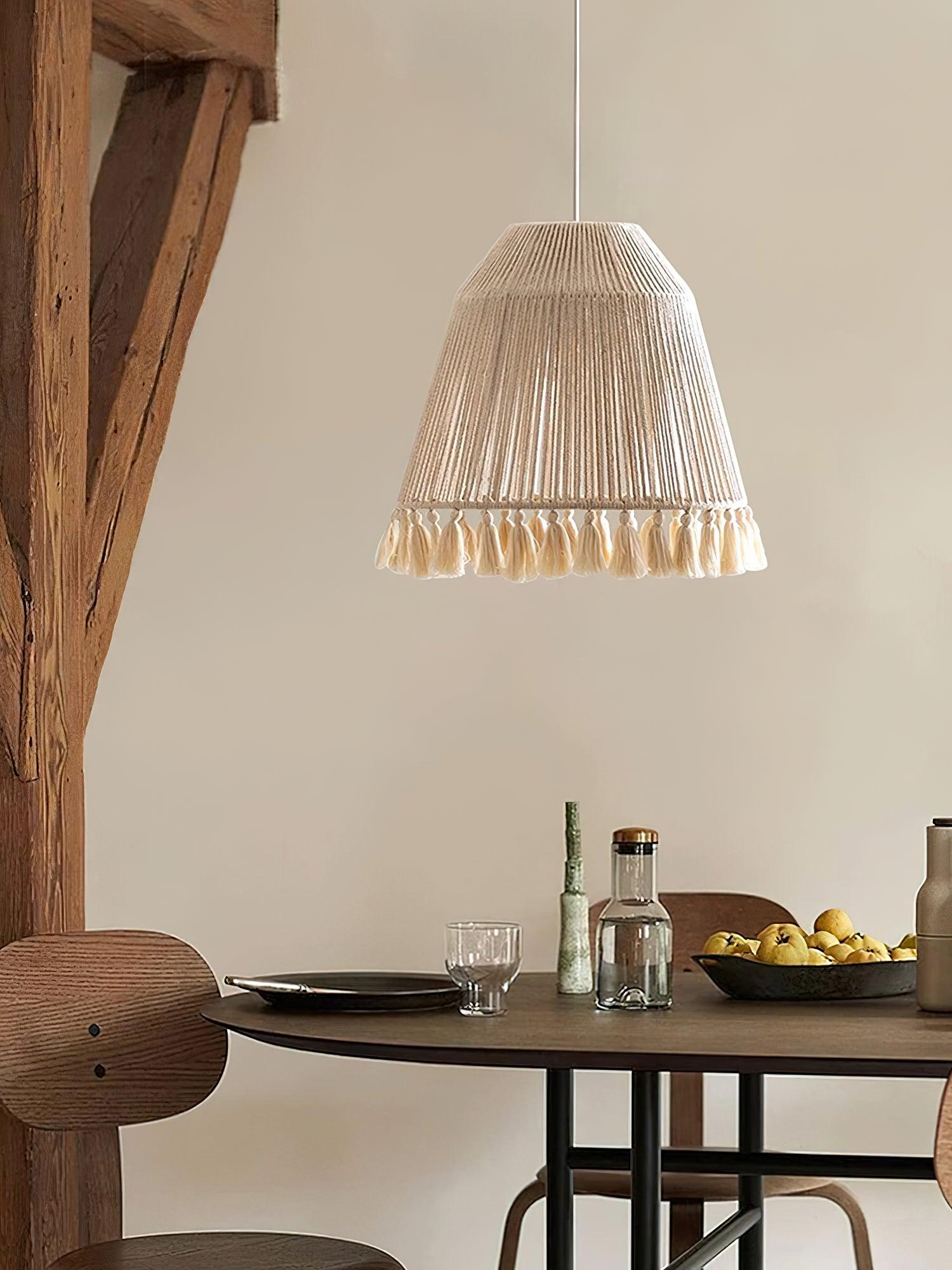 Stylish Chase Tassel Pendant Light Fixture - Modern Hanging Chandelier for Dining Room, Kitchen Island & Bedroom Decor