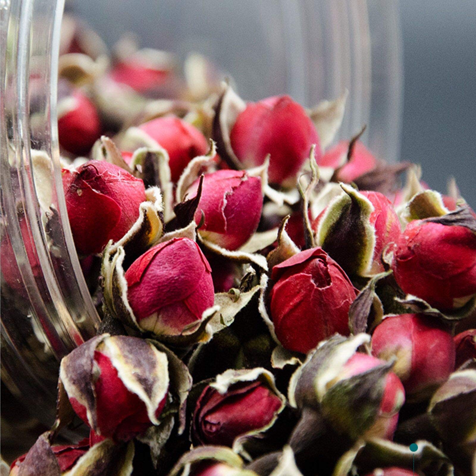 Premium Dried Rose Buds for Tea, Baking & Crafts - Edible Phnom Penh Roses 3.5oz - Perfect for DIY Tea Blends, Wedding Decor, Bath Bombs & Aromatherapy