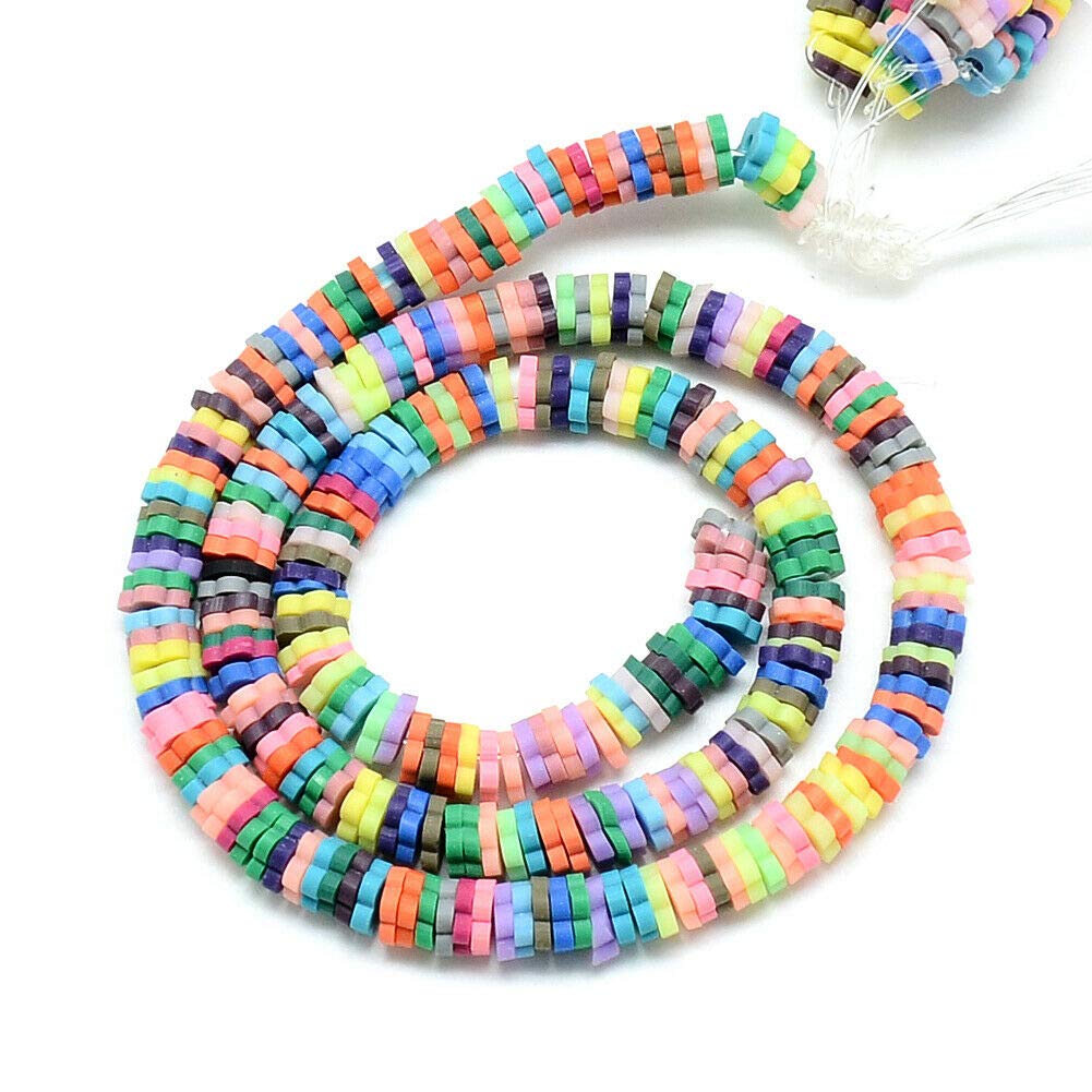 315Pcs Polymer Clay Flower Beads for Jewelry Making - Colorful Smooth Tiny Loose Spacers 4-6mm - Perfect for DIY Bracelets, Necklaces & Craft Projects