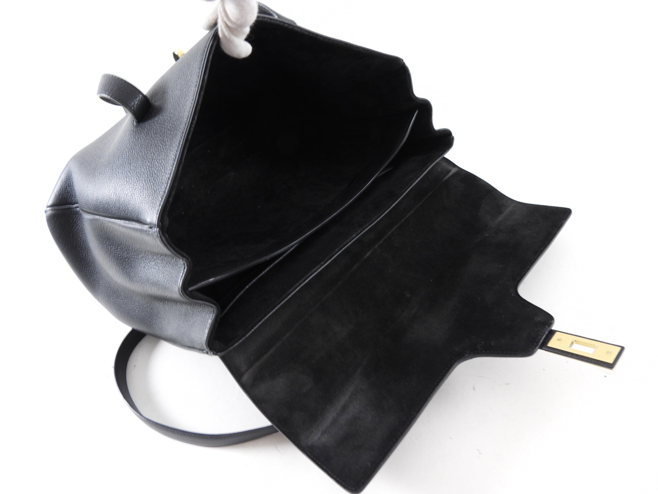 Celine Black Leather Soft Medium 16 Bag - Luxury Designer Handbag for Women | Perfect for Work, Travel & Everyday Use