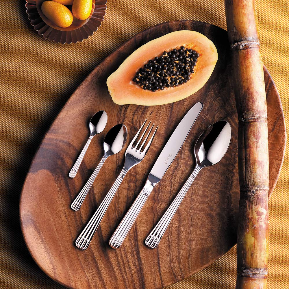 Christofle Osiris 6-Piece Stainless Steel Dinner Knife Set #2416009 - Elegant Flatware for Fine Dining & Special Occasions