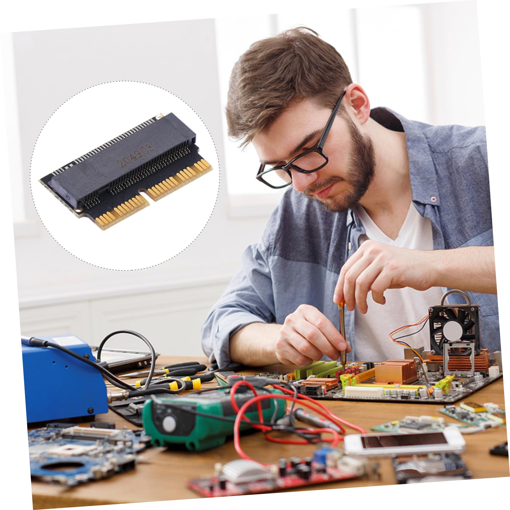 HOMSFOU State Drive Adapter SSD Adapter Card PCB for Laptop Pro Computer, Enhanced Performance for Gaming and Professional Use