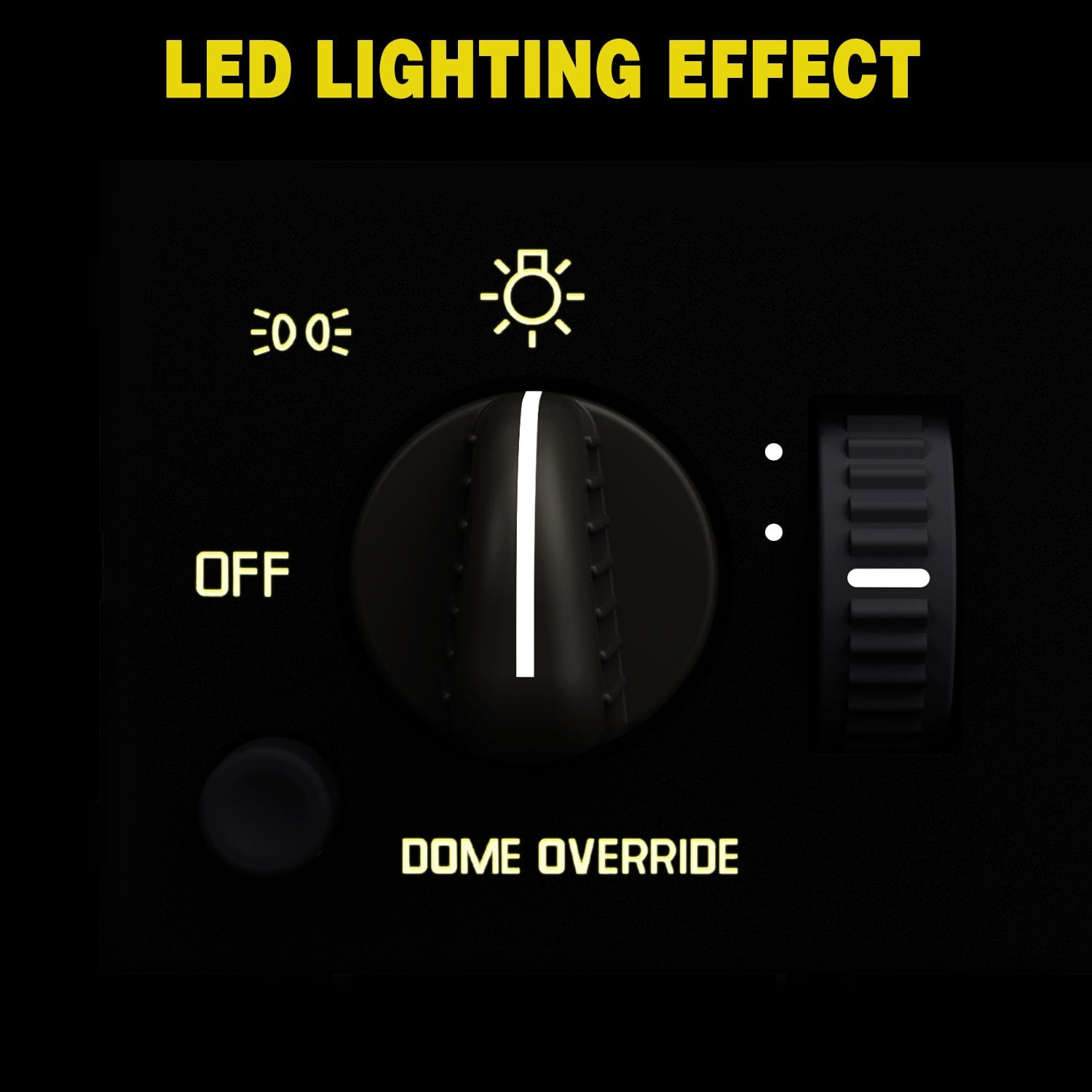 1995-1999 Chevy Silverado 1500 Tahoe Astro GMC Yukon Cadillac Escalade Headlight Dimmer Switch with Yellow LED Light - Perfect for Night Driving & Off-Road Adventures