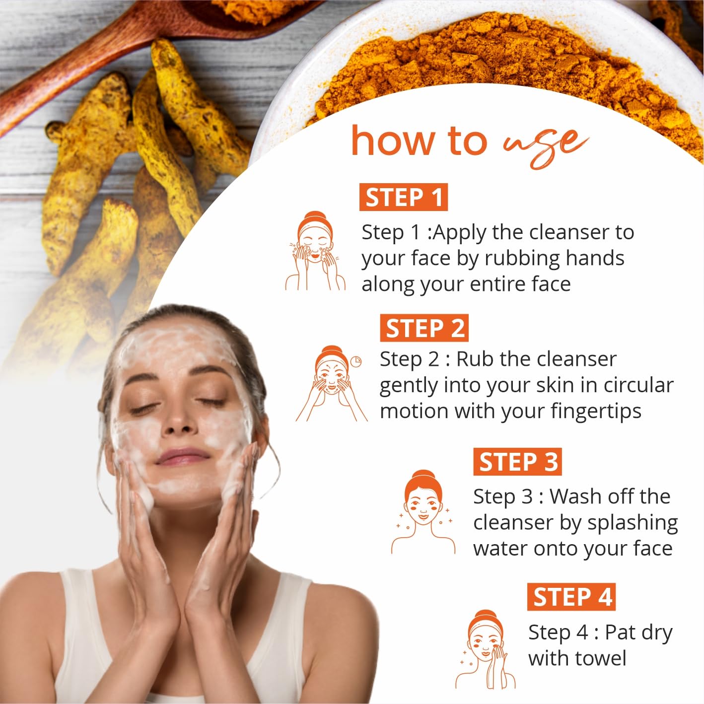 Globus Naturals Pure Glow Ubtan Face Wash with Saffron & Milk - Natural Gentle Cleanser for Radiant Skin | All Skin Types | 75g | Perfect for Daily Skincare Routine & Brightening Dull Complexion