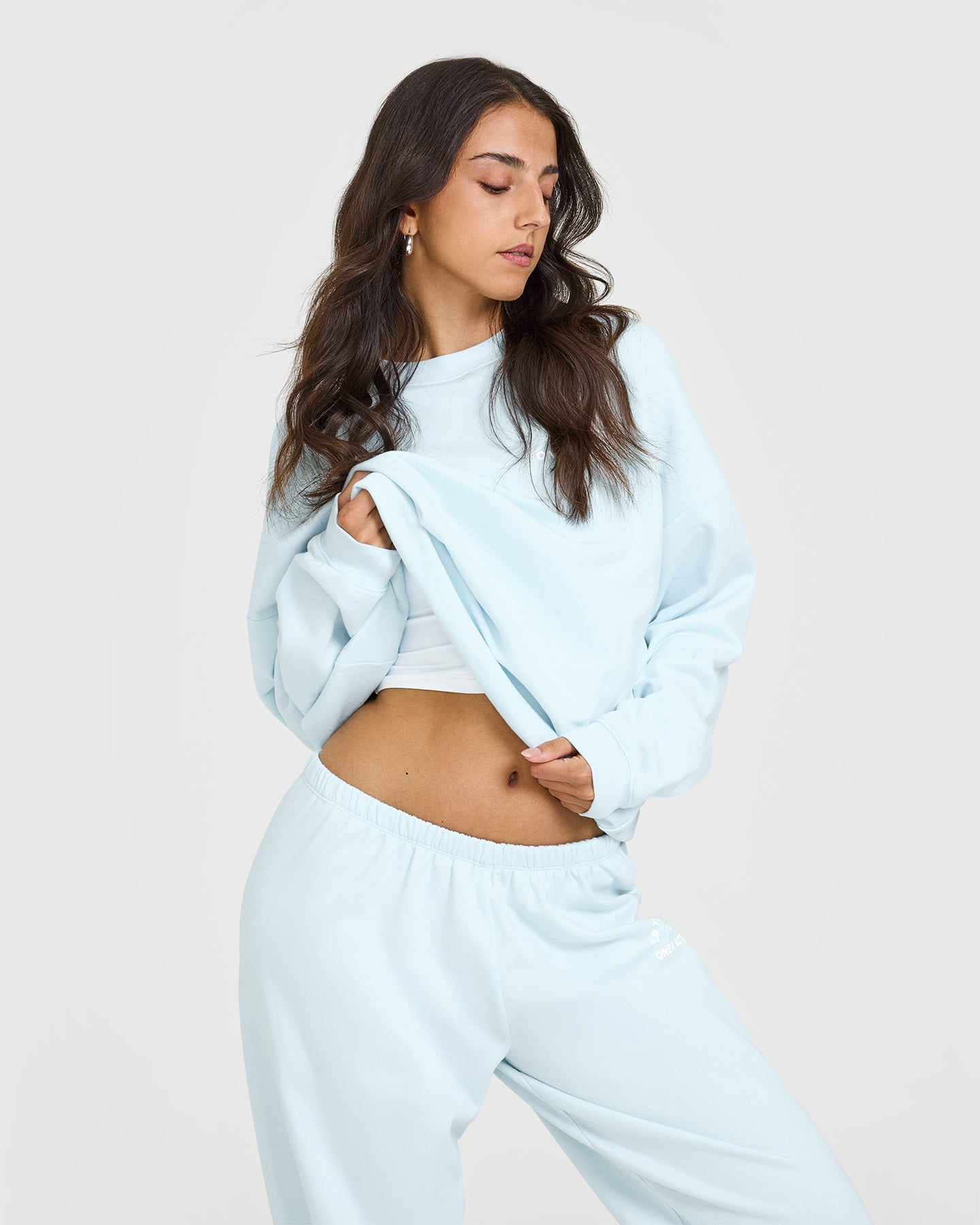 Lightweight Graphic Joggers for Women & Men - Soft Cloud Blue Running Pants for Gym, Yoga & Lounge Wear