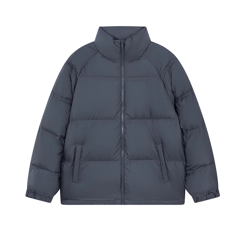 Men's Waterproof Down Jacket Winter Warm Lightweight Comfortable Stand Collar Thick Puffer Coat - Perfect for Outdoor Activities, Skiing, and Cold Weather