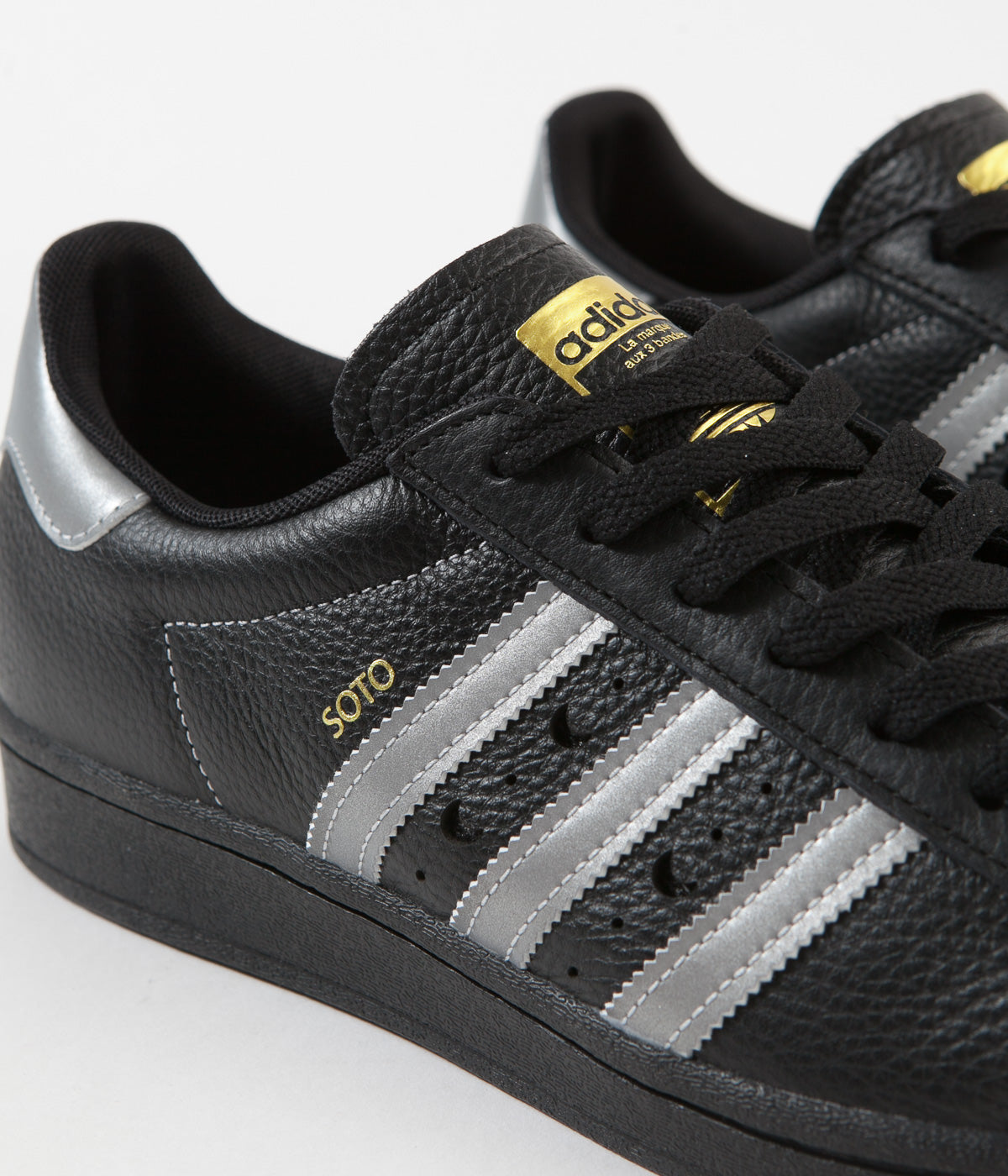 Adidas Superstar ADV 'Soto' Sneakers - Core Black, Silver Metallic & Gold Metallic - Men's Casual Shoes for Streetwear & Everyday Wear