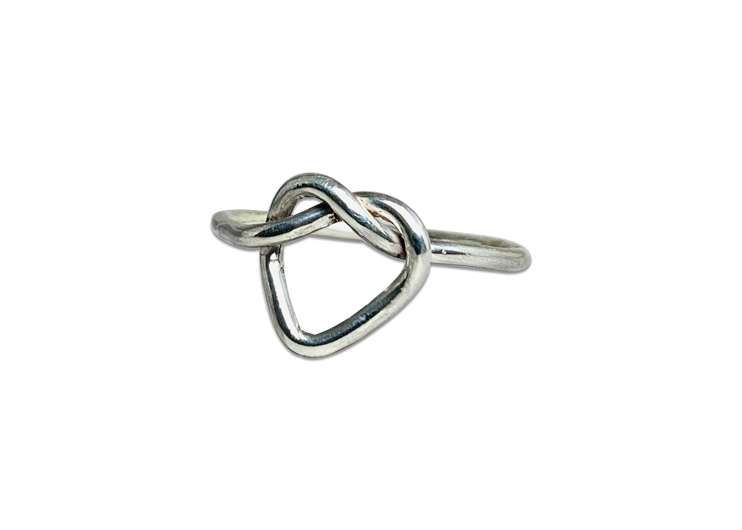 925 Sterling Silver Heart Knot Ring - Minimalist Dainty Infinity Promise Ring for Women, Size 5.5 | Perfect for Everyday Wear, Anniversary Gifts & Romantic Occasions