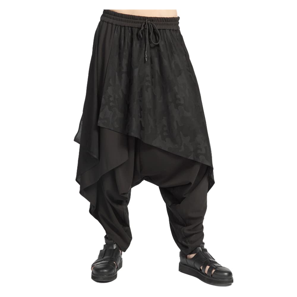 Stylish HANTONGHAO Men's Loose Wide Leg Pants - Comfortable Cropped Slacks for Youth & Hairstylists | Perfect for Casual Wear, Work & Fashion Outfits