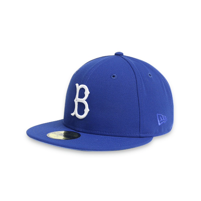 Brooklyn Dodgers Men's Blue Fitted Baseball Cap - Official MLB Licensed Snapback Hat for Sports Fans & Casual Wear