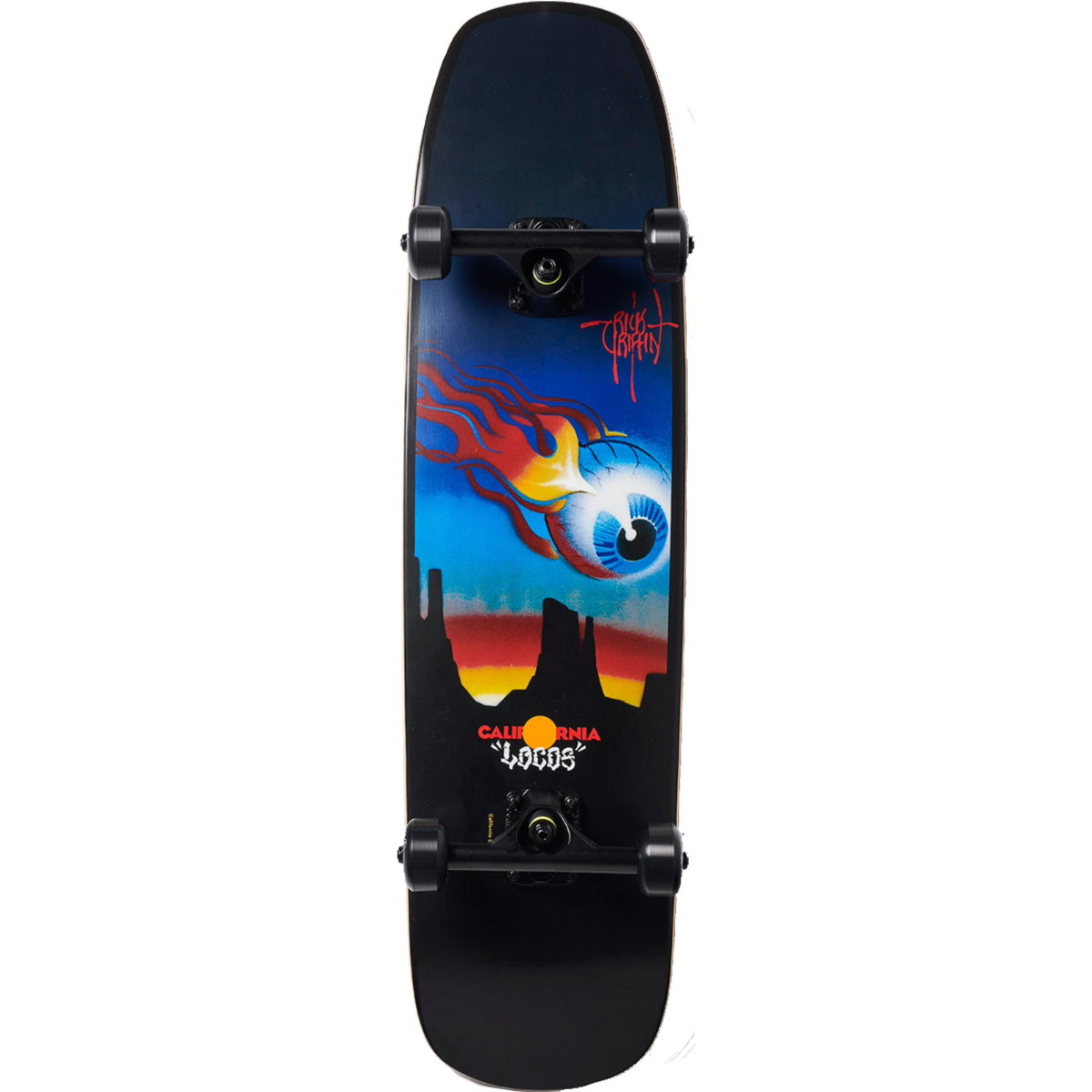 California Locos Rick Griffin Monument Eyeball Complete Skateboard Deck 8.25x32 Inches - Perfect for Street Skating, Park Riding & Collector's Display