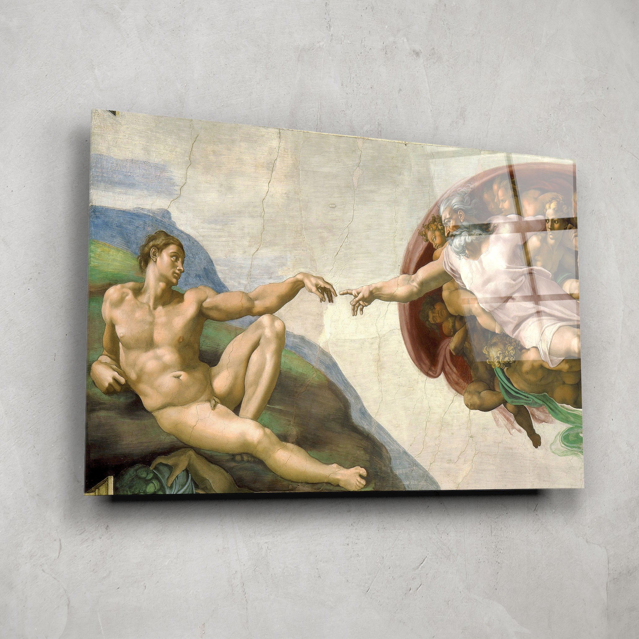 The Creation of Adam by Michelangelo - Famous Renaissance Art Print for Home Decor & Office Wall Art - Perfect for Living Rooms, Bedrooms & Gifts