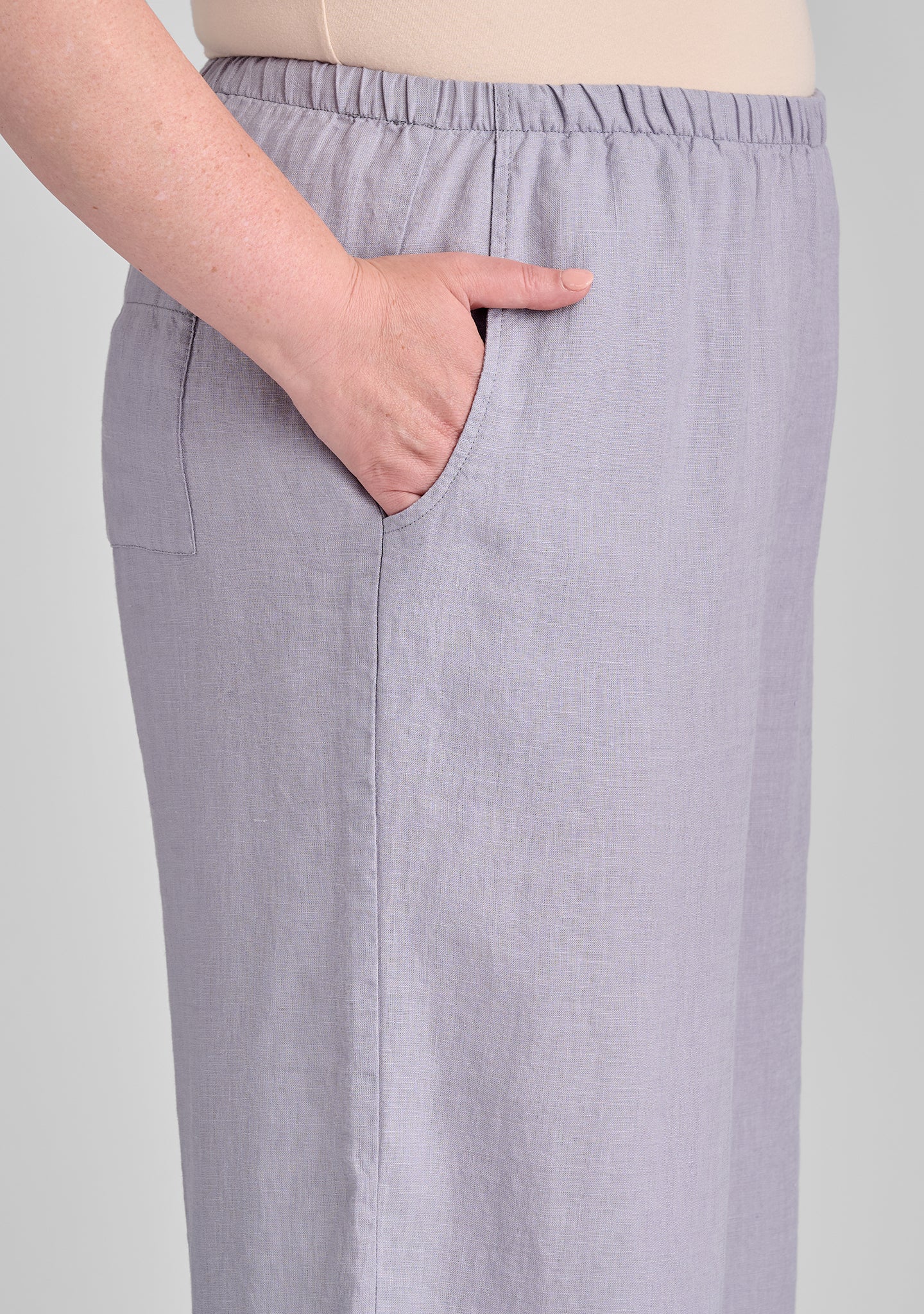 Breathable Vented Cuff Linen Pants with Elastic Waistband - Comfortable Summer Casual Wear for Women & Men