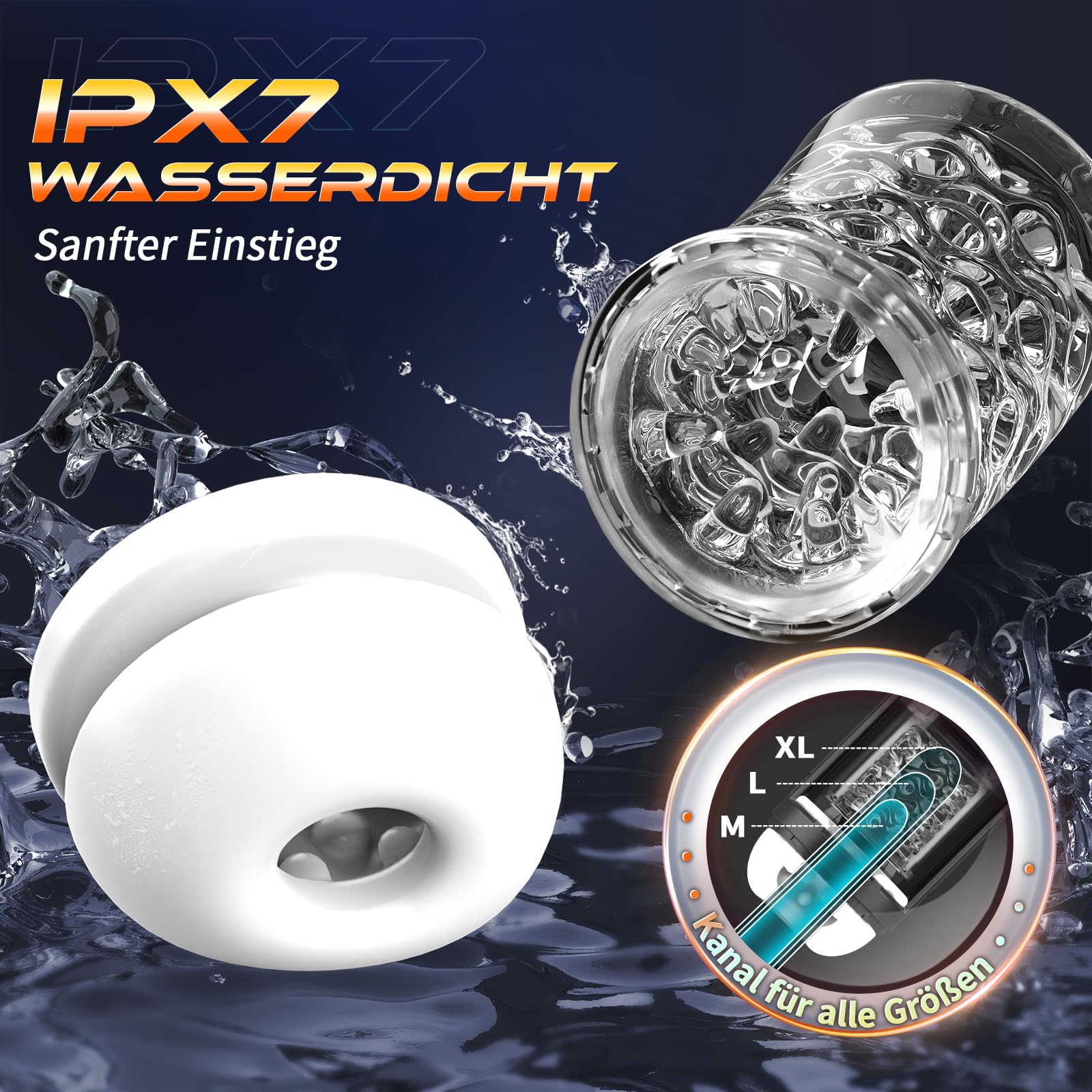 **5-Speed Telescopic & Rotating Male Masturbator - Silicone Vagina Sex Toy for Men with 5 Vibration Modes | Perfect for Solo Play, Couples & Discreet Pleasure**