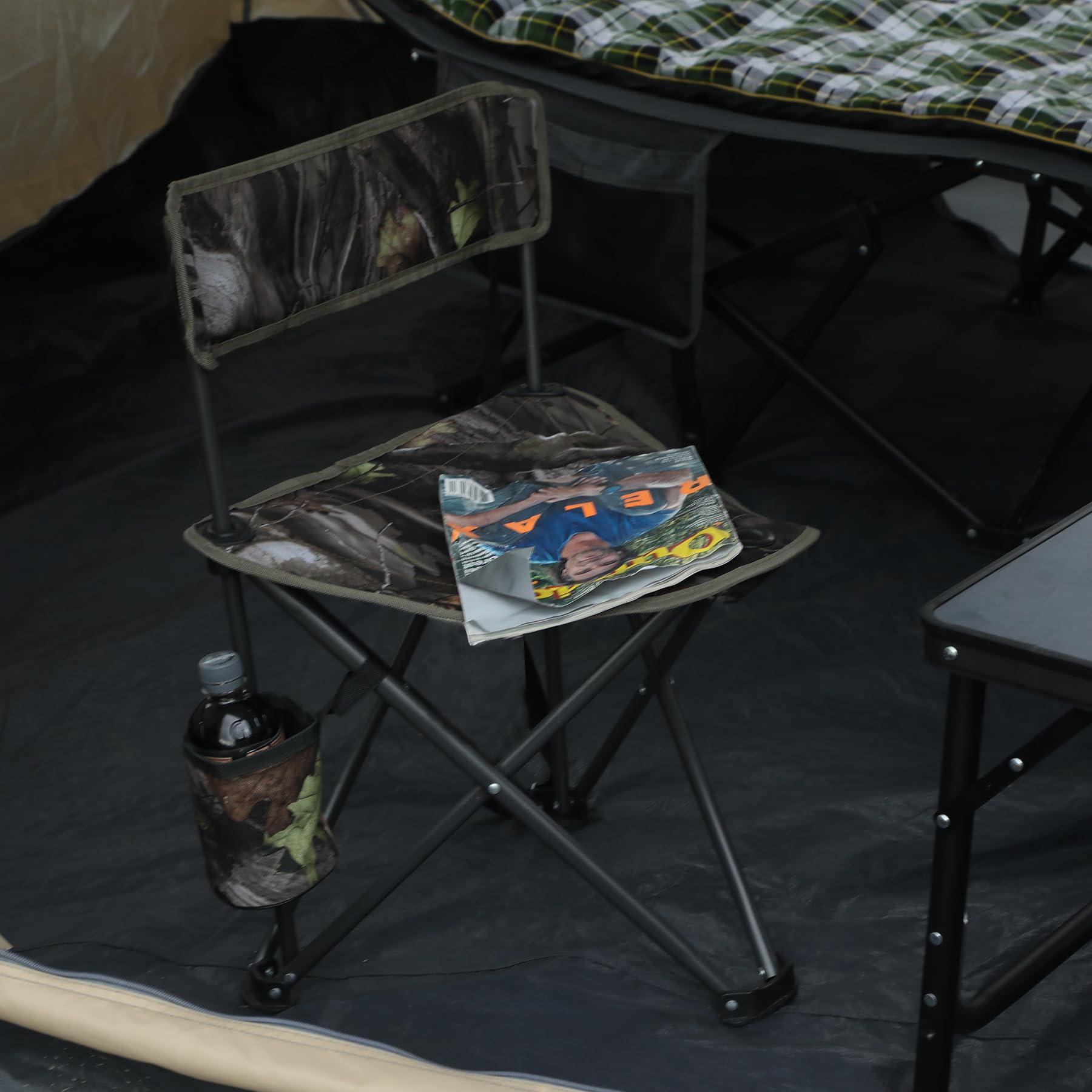 REDCAMP 2 Pack Lightweight Folding Hunting Chairs with Backrest - Portable Camo Stools for Blind Hunting, Fishing, Golf Spectating & Outdoor Camping | Durable & Comfortable for Adults
