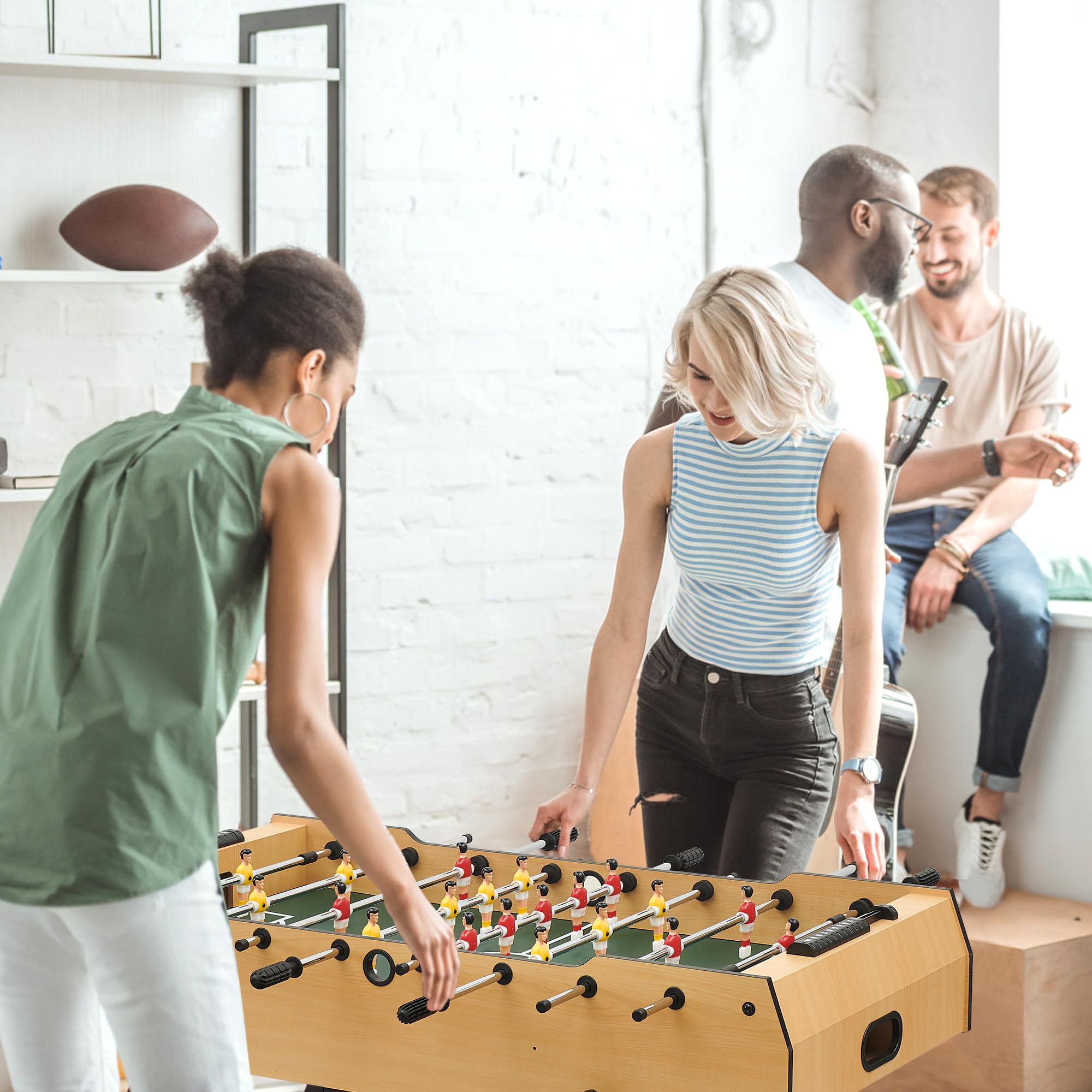 GAOMON 48 Inch Foldable Foosball Table - Professional Soccer Table Game for Kids & Adults - Indoor Arcade Sports for Home Game Room - Easy Assembly - Perfect for Family Fun & Party Entertainment