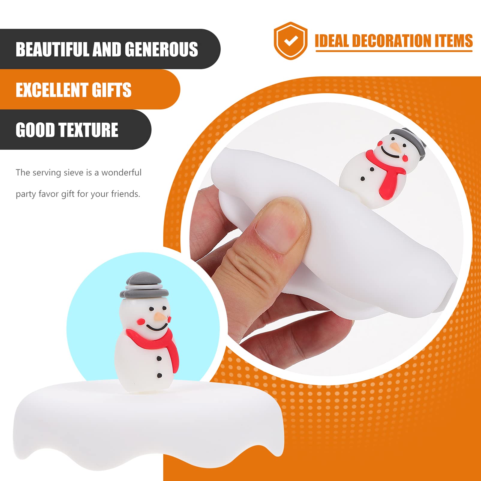 Hemoton 2-Pack Christmas Snowflake Silicone Cup Covers - Leakproof & Airtight Cartoon Mug Lids for Hot/Cold Drinks - Perfect for Holiday Parties, Coffee Shops & Home Use