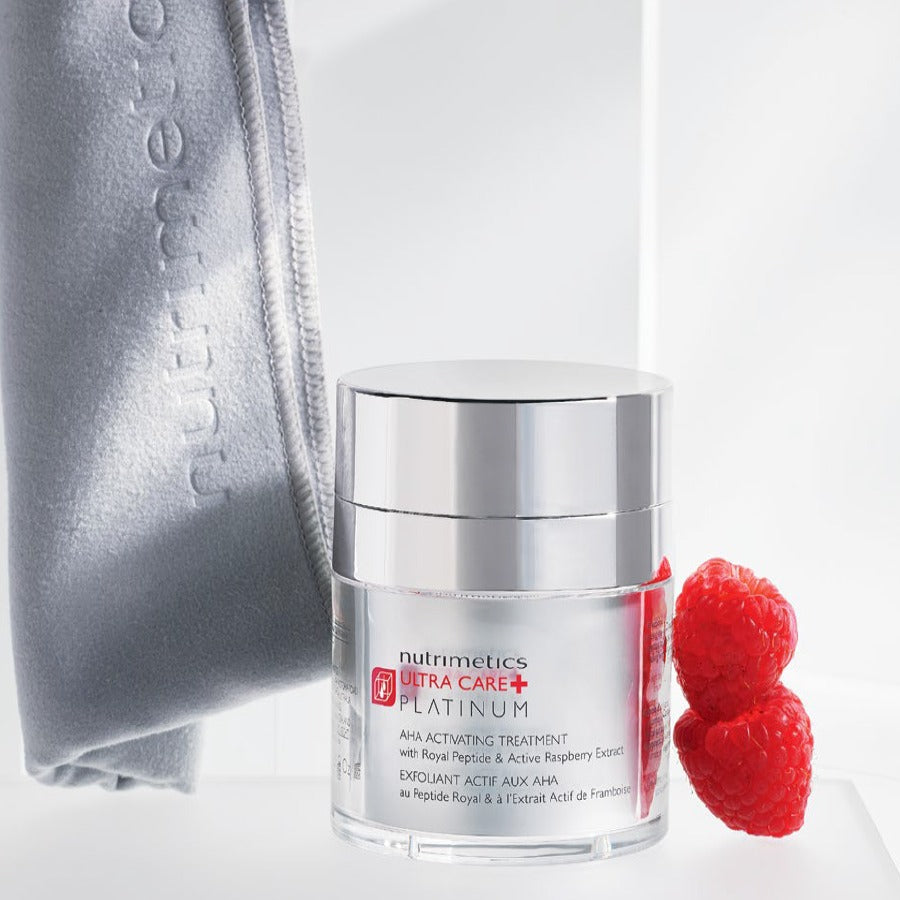 UltraCare+ Platinum AHA Activating Treatment for Face - Exfoliating & Brightening Serum with Glycolic Acid | Anti-Aging Skincare for Wrinkles & Dark Spots | Perfect for Night Routine & Glowing Skin