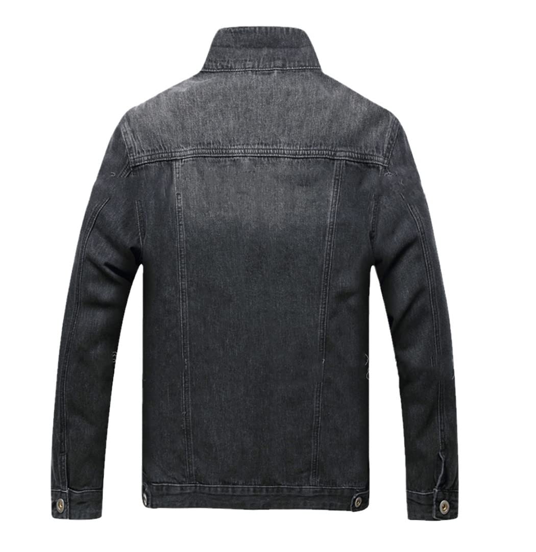 **Men's Black Ripped Jeans Set - Distressed Denim Jacket & Hole Pants for Casual Wear | Summer & Autumn Outfit | Street Style & Everyday Fashion**