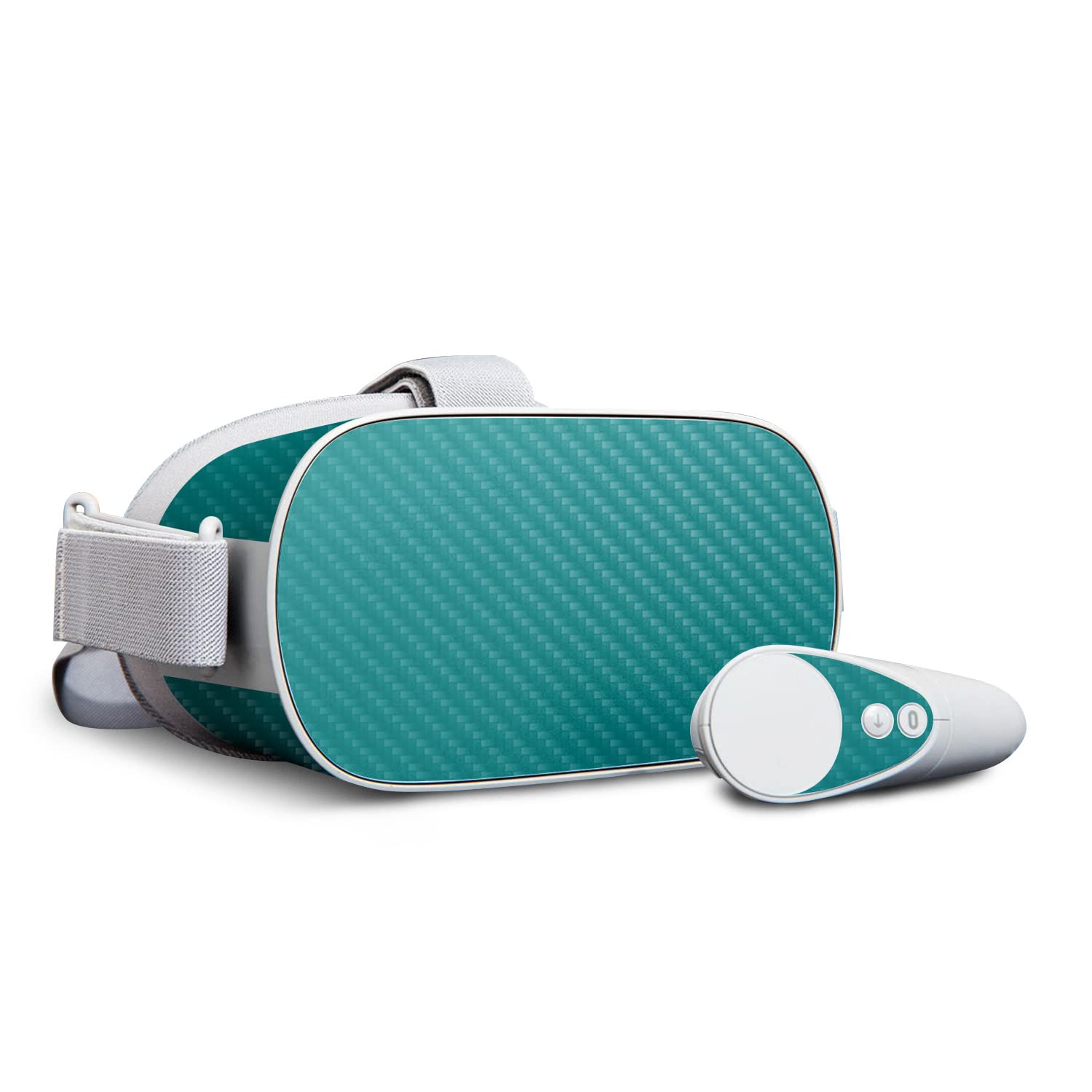 Carbon Fiber Skin for Oculus Go - Durable Teal Cover for Gaming & VR Protection