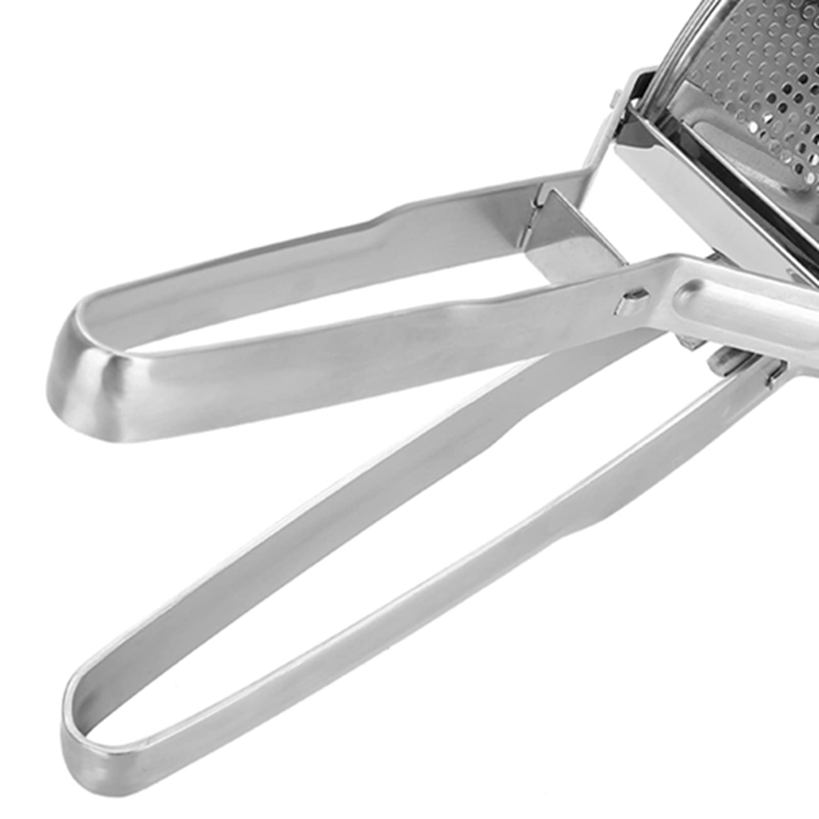 Premium Stainless Steel Potato Press - Heavy Duty Potato Masher & Chopper for Smooth Puree, Baby Food & Baking - Ergonomic Non-Slip Handle, Dishwasher Safe & Easy Clean - Perfect for Home Kitchens, Restaurants & Meal Prep