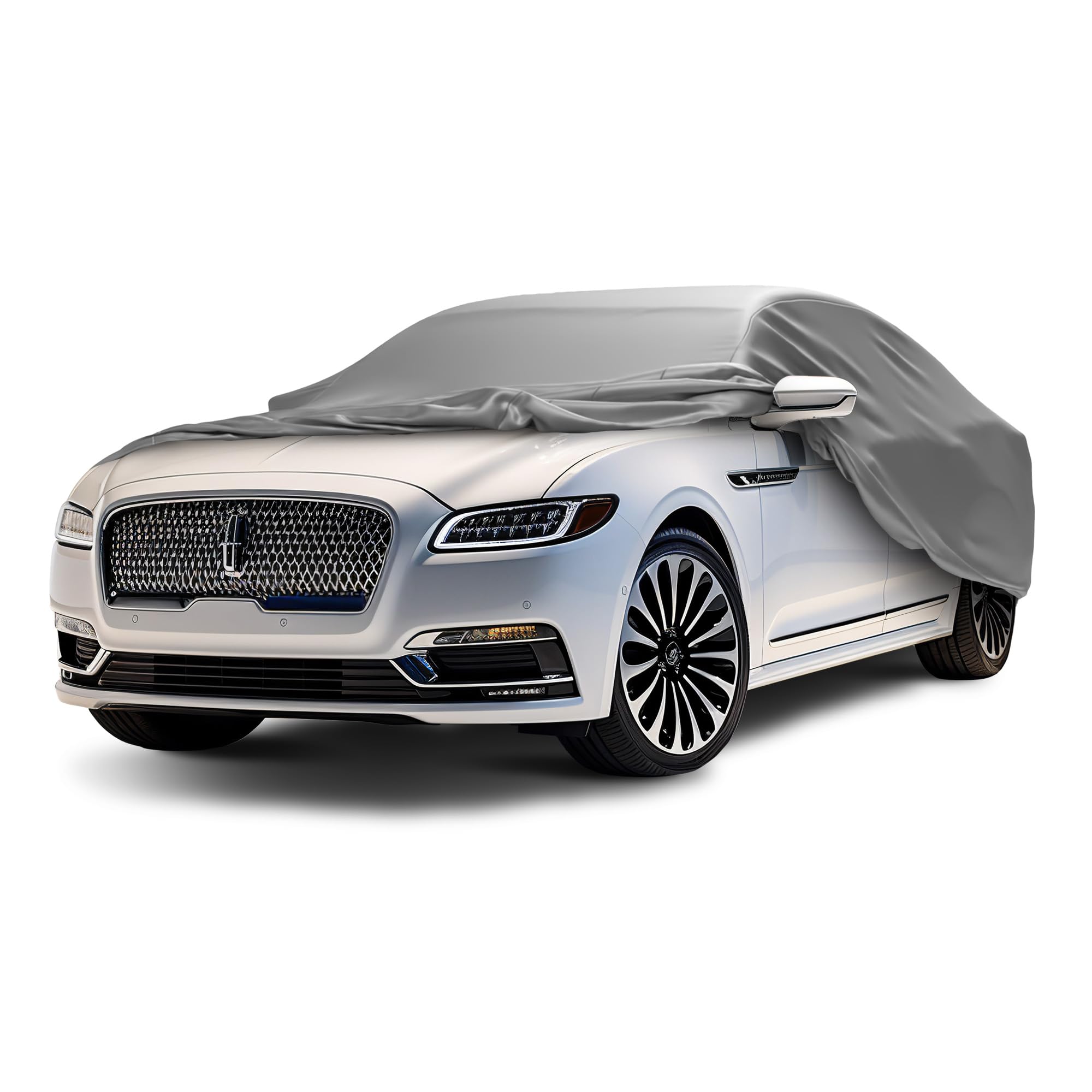 Weatherproof Car Cover for Lincoln Continental 2017-2019 - Outdoor All-Weather Protection with Anti-Theft Cable Lock | Durable Car Accessories for Rain, Snow, Sun & Dust Protection - Perfect for Garage, Driveway & Long-Term Parking