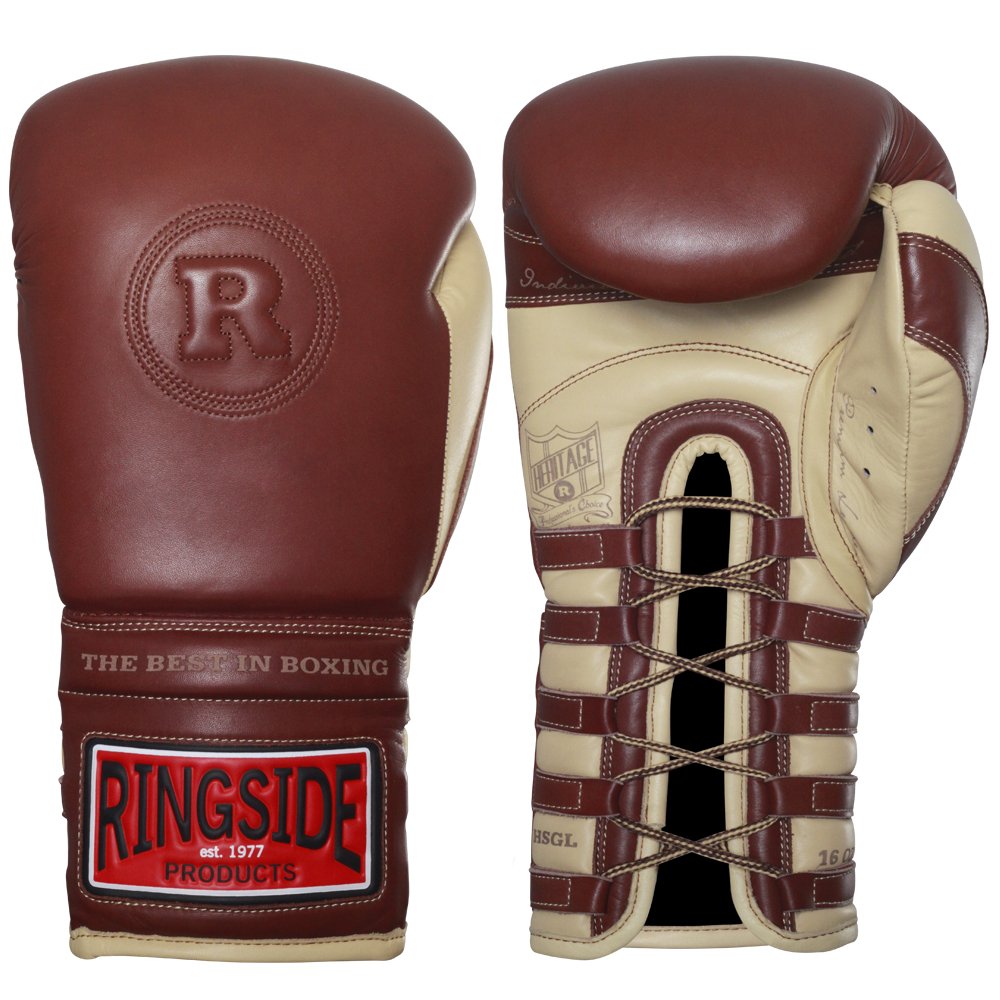 Ringside Heritage Lace Sparring Gloves - Premium Boxing Training Gloves for Men & Women - Ideal for Heavy Bag Work, Sparring Practice & MMA Training
