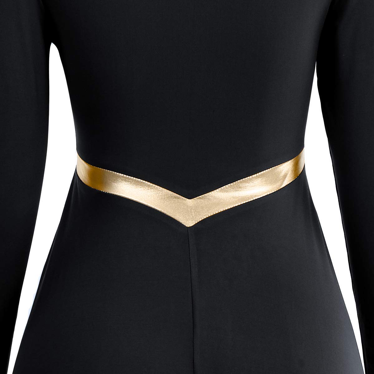 Metallic Cross Praise Dance Dresses for Women - Liturgical Worship Long Sleeve Flowy Dress - Perfect for Church Performances, Gospel Choir & Spiritual Dance Ministries
