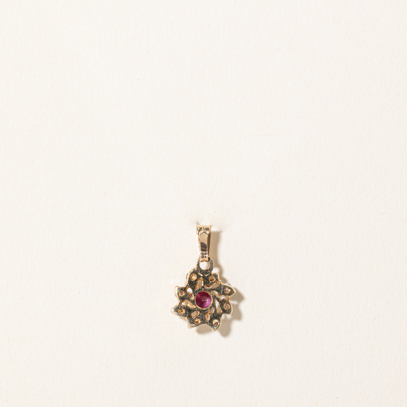 Exquisite Ruby & Diamond Halo Pendant Necklace | 0.16ct Genuine Ruby & 0.16ctw Diamond Accents | Perfect for Anniversary Gifts, Valentine's Day & Special Occasions