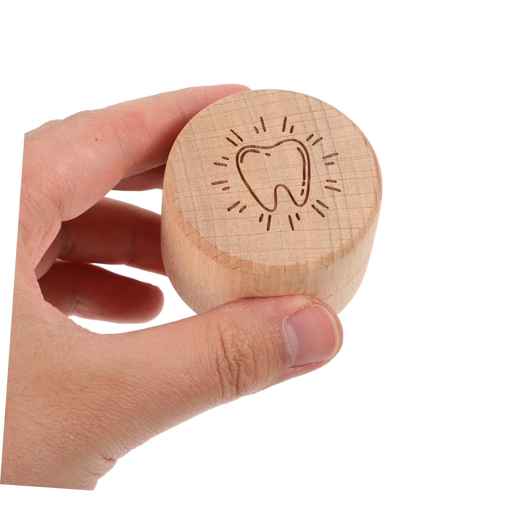 PRETYZOOM Baby's First Tooth Keepsake Box - Wooden Tooth Storage Case with Sealed Lid | Perfect for Saving Lost Teeth, Baby Tooth Fairy Gifts & Childhood Memory Preservation