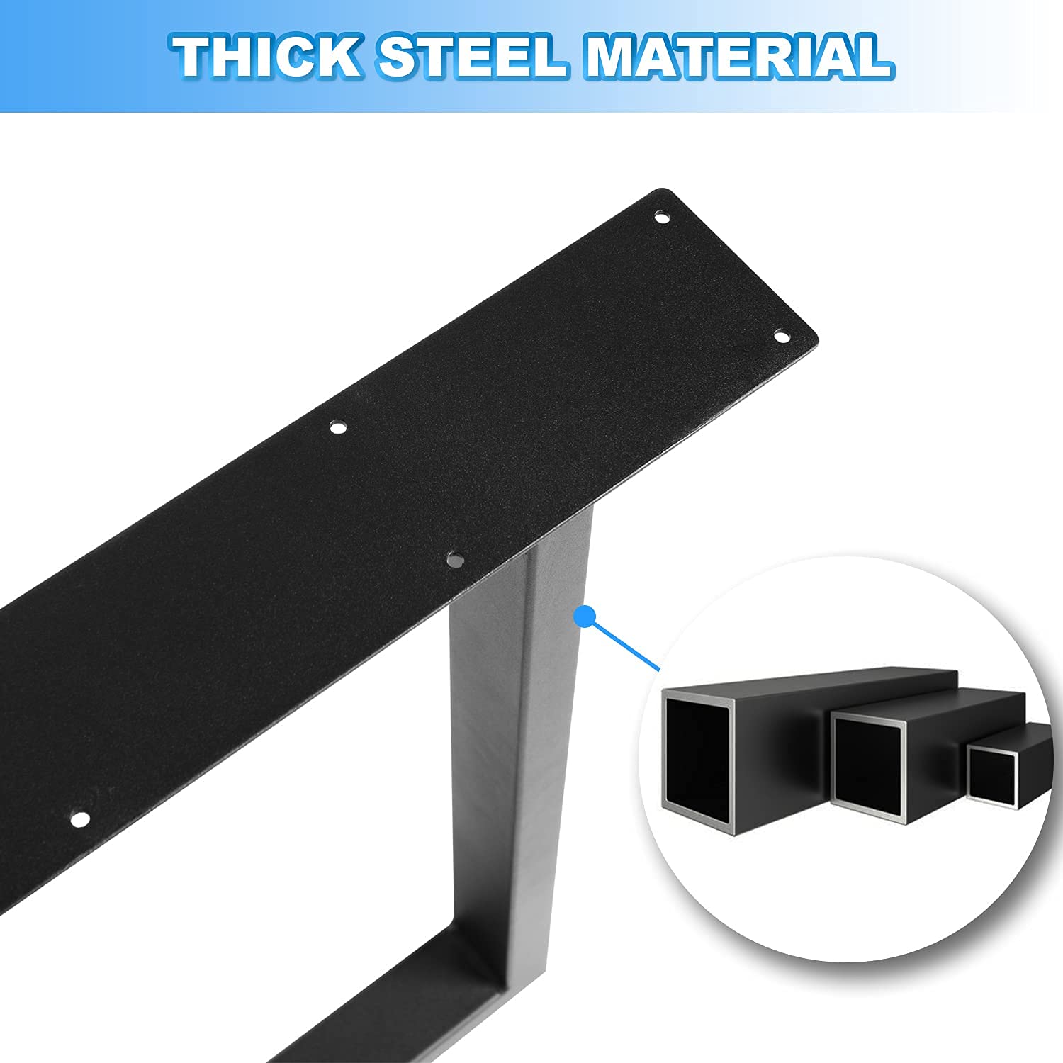 Heavy Duty Metal Trapezoid Table Legs 28