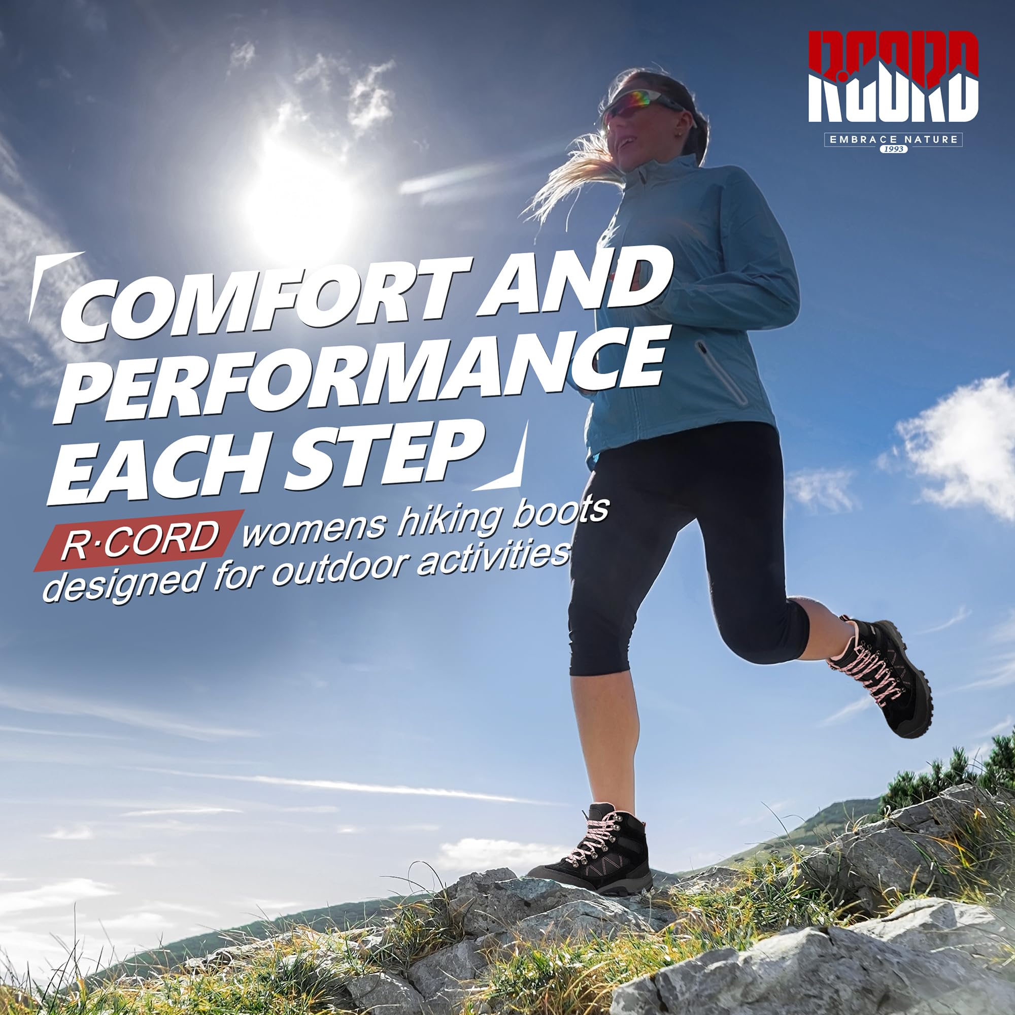 Waterproof Women's Hiking Boots - Lightweight Outdoor Trekking Shoes for Camping & Trail Walking | Perfect for Hiking Adventures & Mountain Climbing