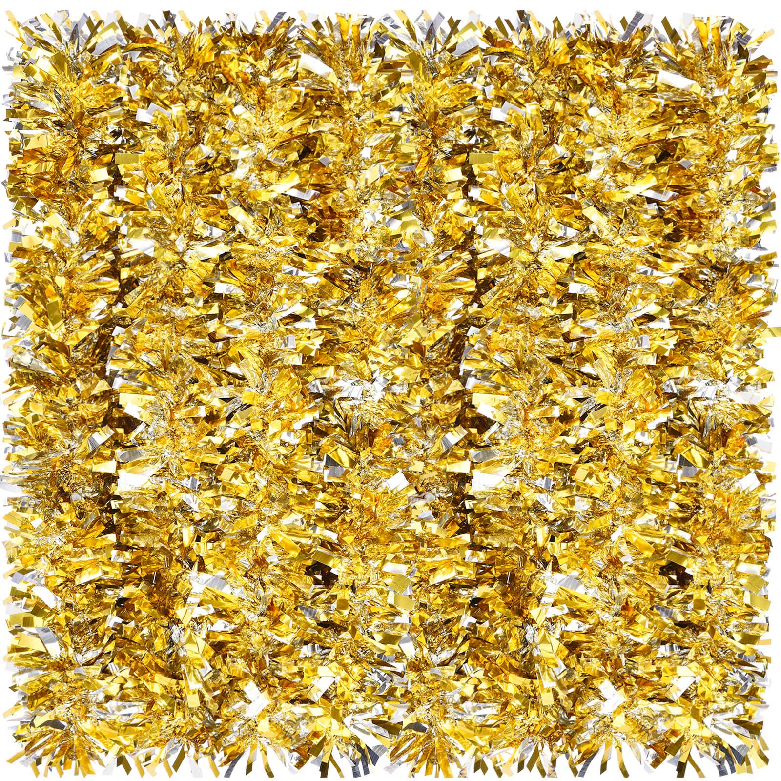 26.2 Feet Christmas Tinsel Garland - Metallic Gold & Silver Shiny Party Decorations for Christmas Tree, Wedding, Birthday - Perfect for Holiday Home Decor, Xmas Party, and Festive Events