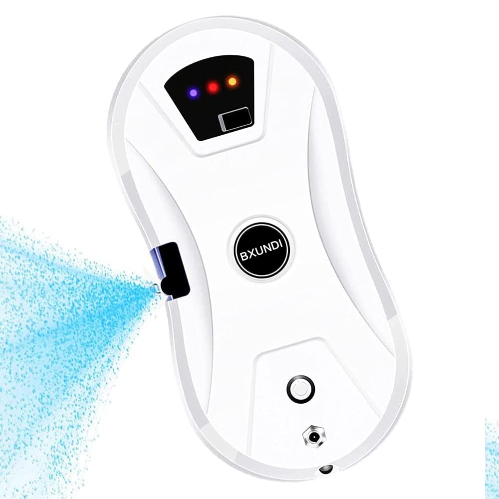 BXUNDI Smart Window Cleaning Robot with Auto Water Spray - Indoor/Outdoor Glass & Tile Cleaner Kit, Remote Control for Framed/Unframed Windows | Perfect for High-Rise Buildings, Skylights & Hard-to-Reach Windows