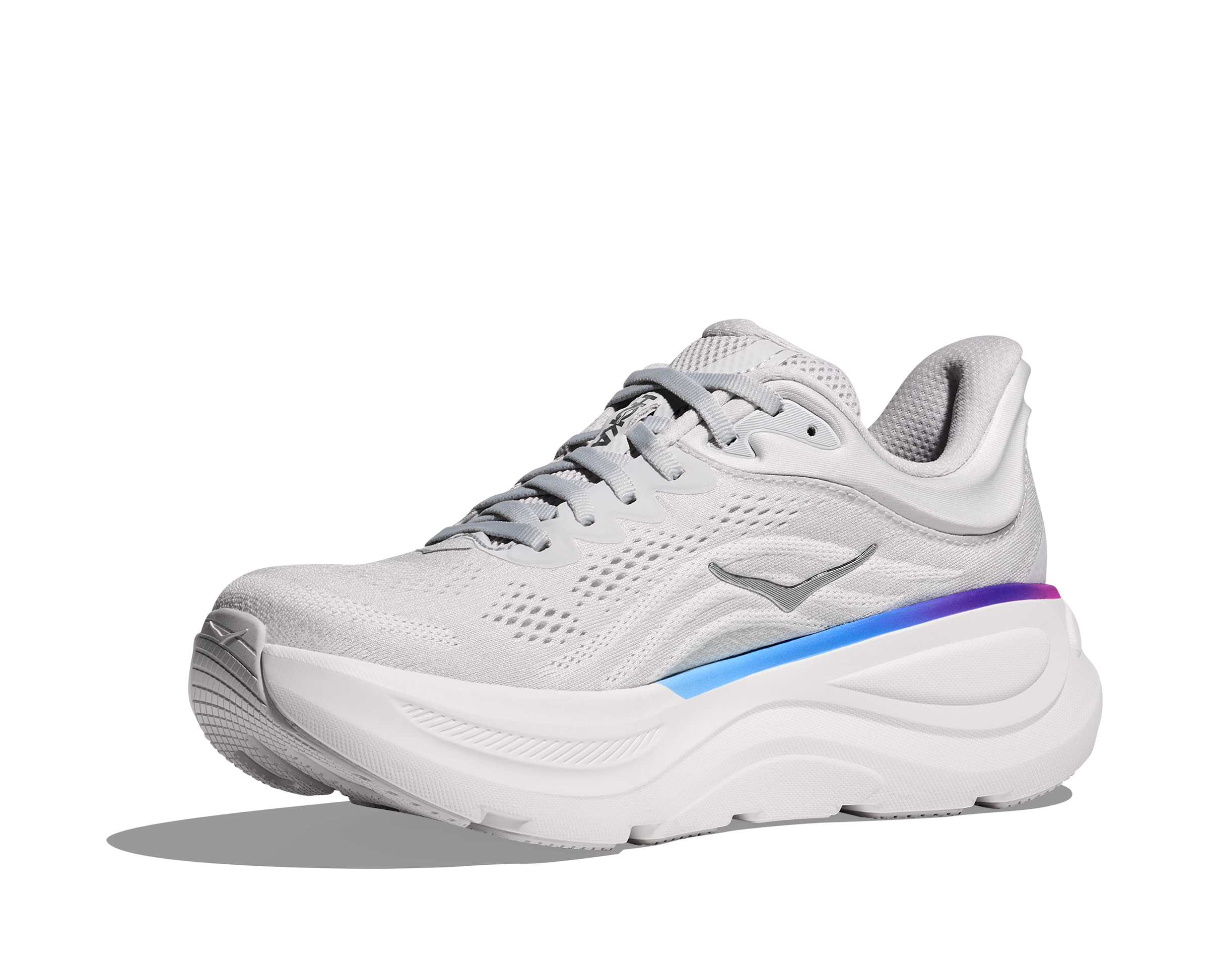 HOKA Women's Bondi 9 WIDE Running Shoes - Cosmic Grey/White (CYWH) | Cushioned Comfort for Long Distance Running & Walking | Perfect for Road Running, Jogging, and Everyday Wear