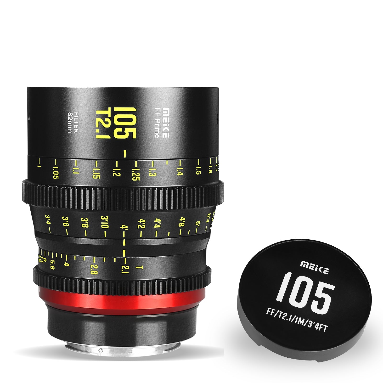 Meike 105mm T2.1 Full Frame Cinema Prime Lens for L Mount - Professional Cine Lens for Filmmaking, Videography & Photography - Perfect for Portraits, Interviews & Low Light Shooting