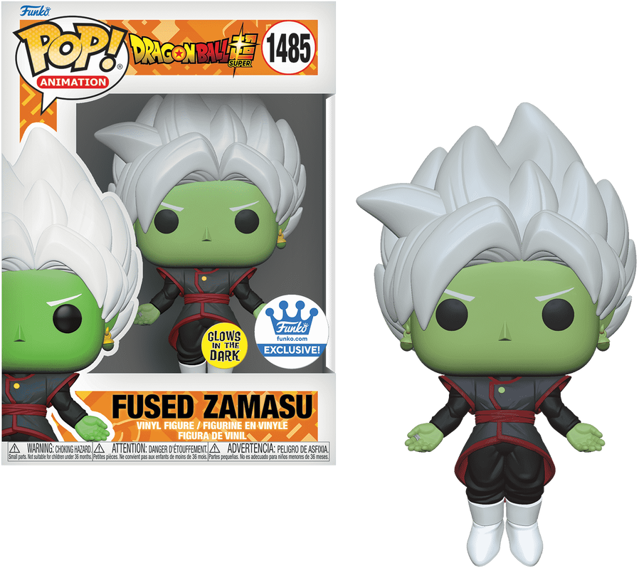 Dragon Ball Z Pop! Vinyl Figure - Fused Zamasu (Glow in The Dark) Funko Exclusive #1485 | Anime Collectible for Fans, Gift for DBZ Lovers, Perfect for Display in Bedroom or Office