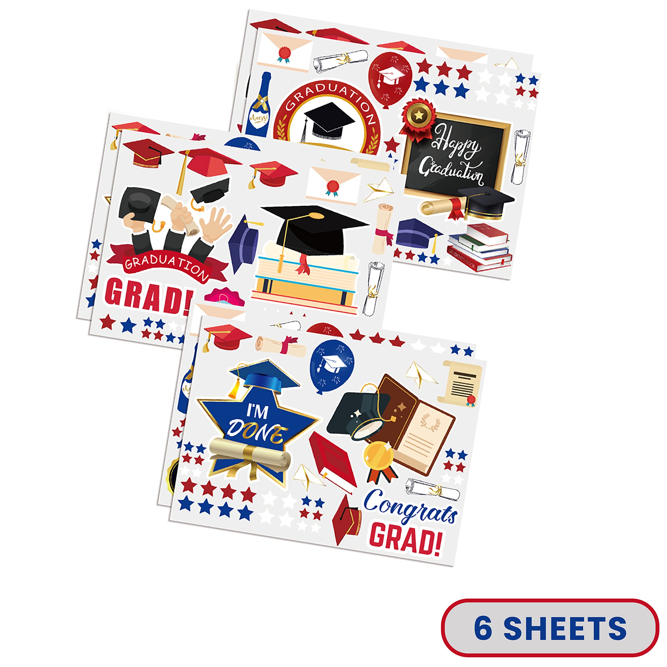 KatchOn Graduation Gift Bags 2025 - Pack of 18 | Premium Grad Party Favors with Decorative Stickers | Graduation Party Supplies & Decorations | Perfect for High School & College Graduation Celebrations