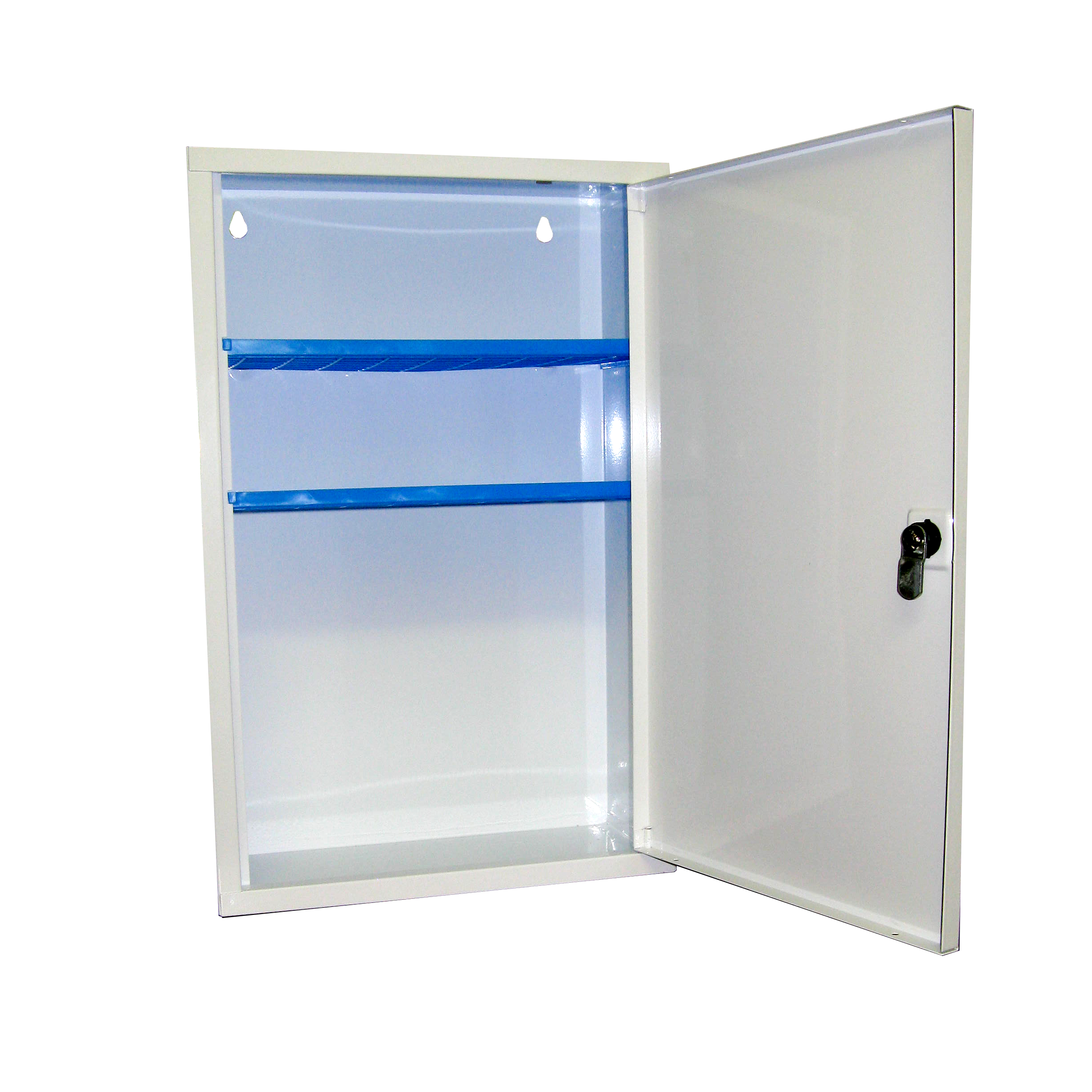 Medium Metal First Aid Cabinet with Handle - Wall Mounted Medical Storage Box for Home, Office & Emergency Use